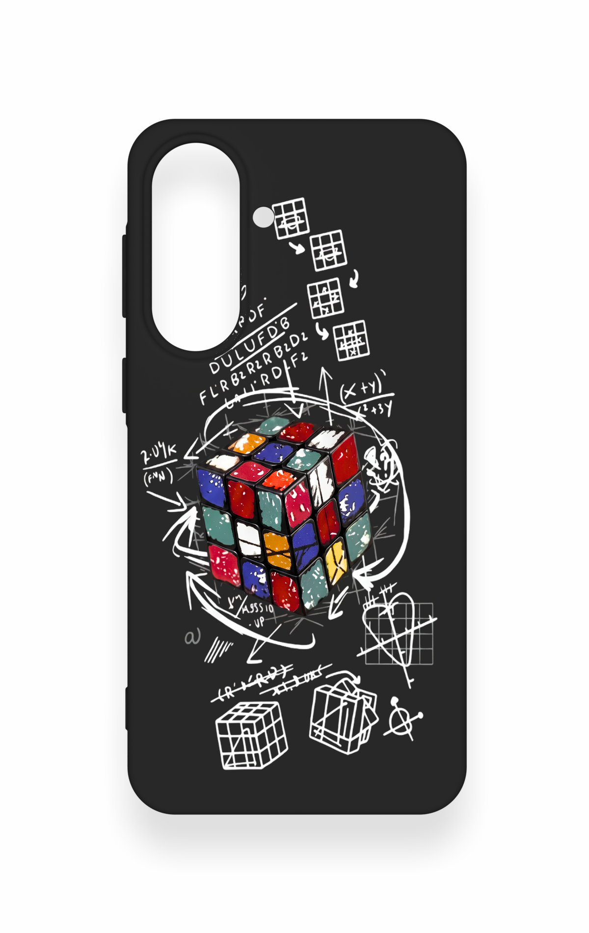 Samsung A37 Uyumlu Rubik Küb Desenli Silikon Kılıf