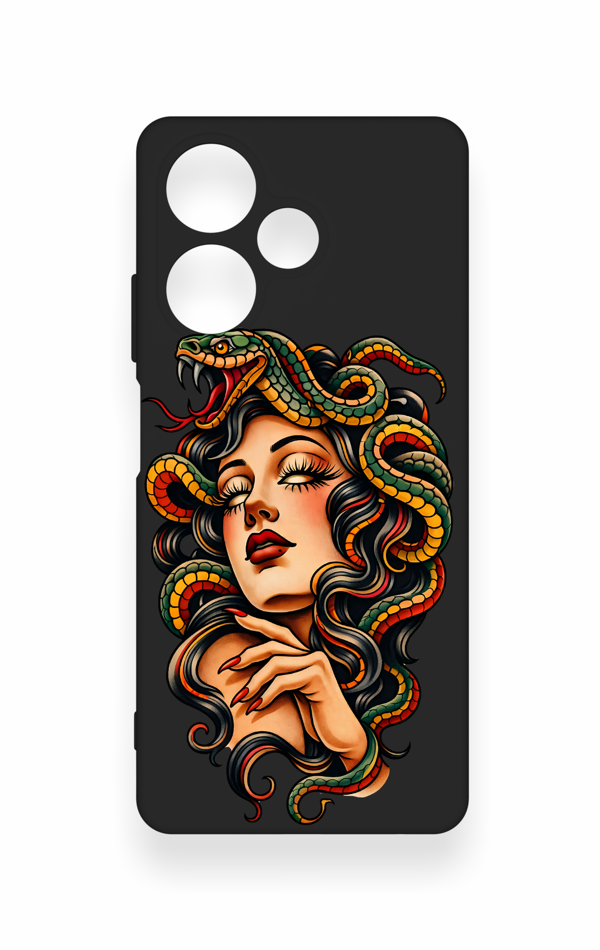 İnfinix Hot 30 Uyumlu Medusa Desenli Silikon Kılıf