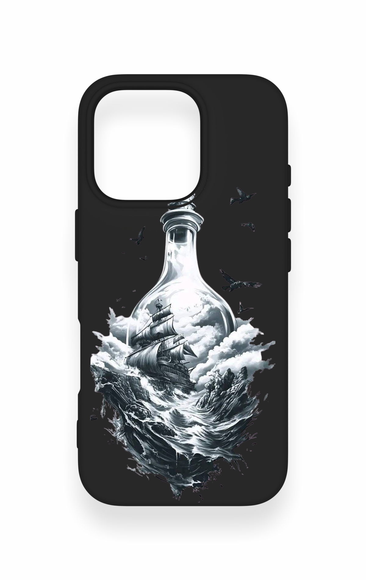 iPhone 16 Pro Uyumlu Secret Sea Desenli Silikon Kılıf