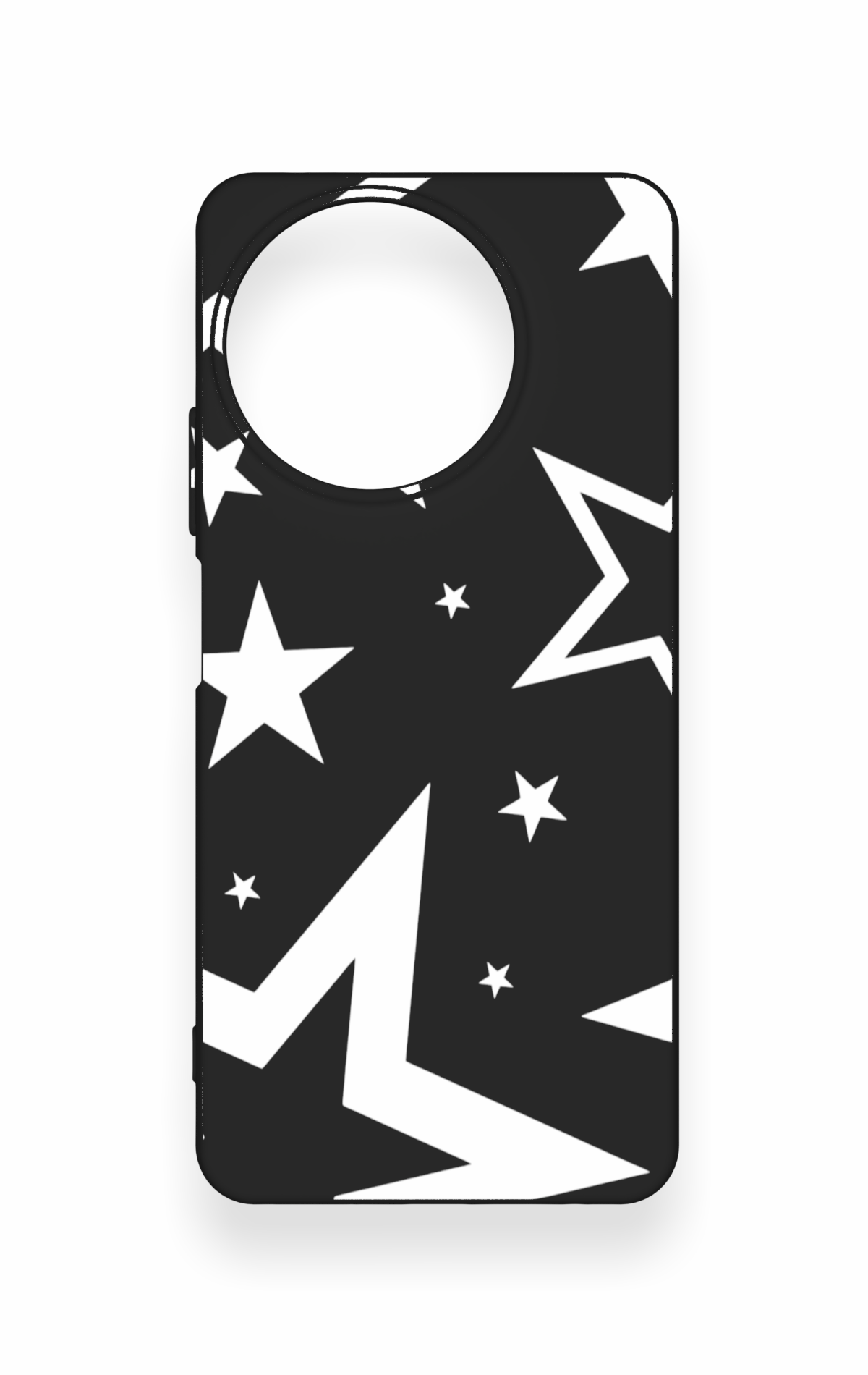Realme 11 Uyumlu Siyah Mega Star Desenli Silikon Kılıf