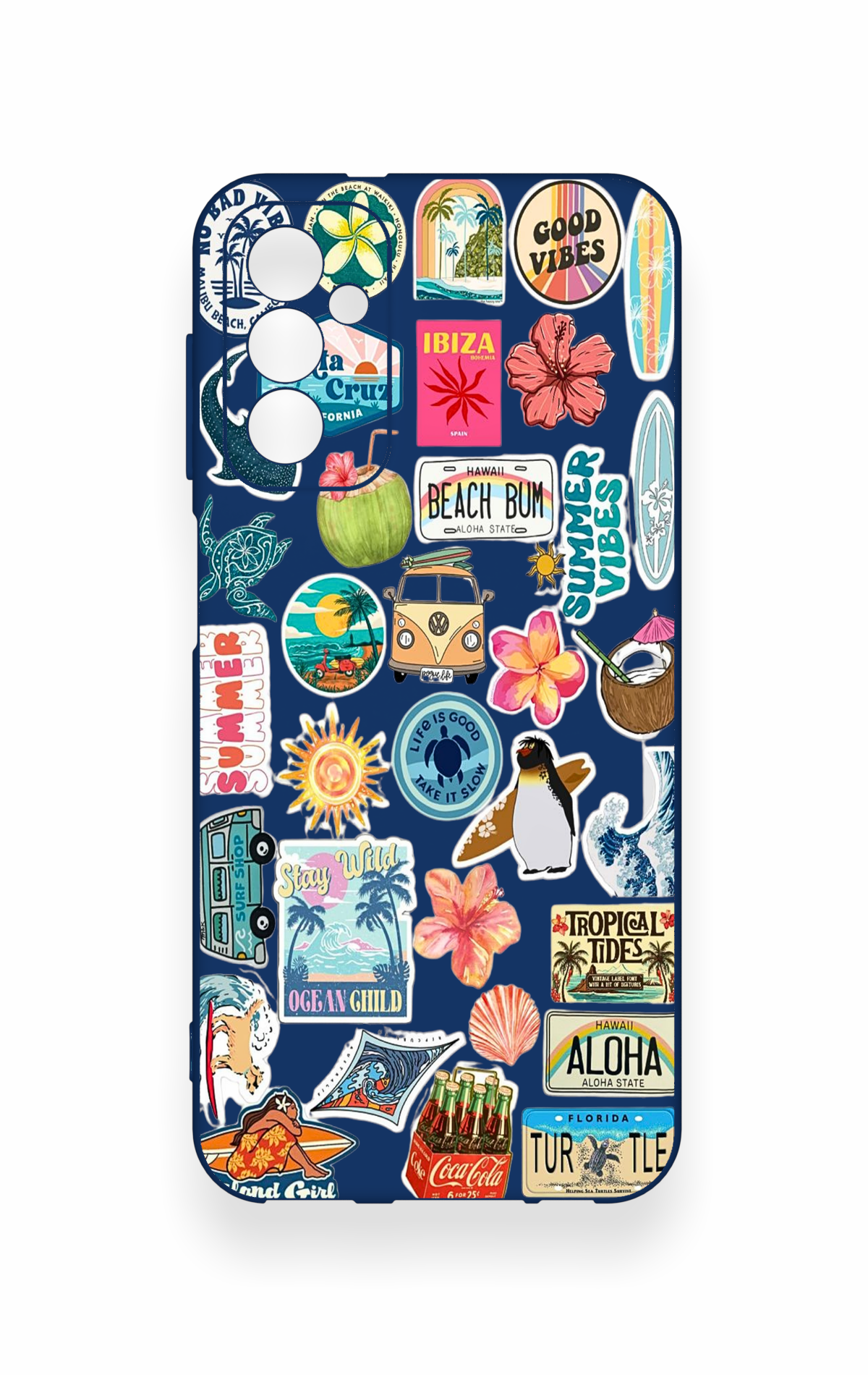 Samsung M13 Uyumlu Summer Vibes Desenli Silikon Kılıf
