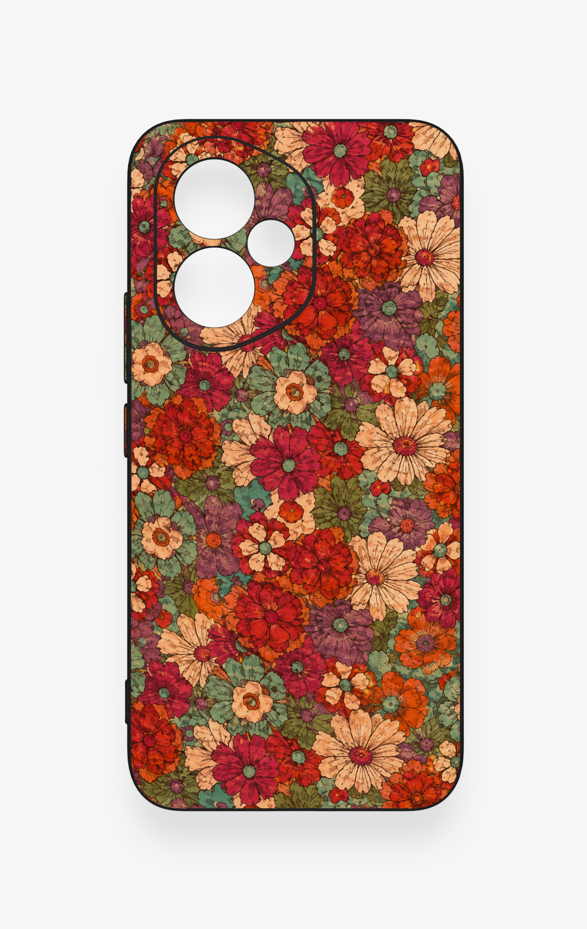Honor 400 Uyumlu Pastel Çiçek Bahçesi Desenli Silikon Kılıf