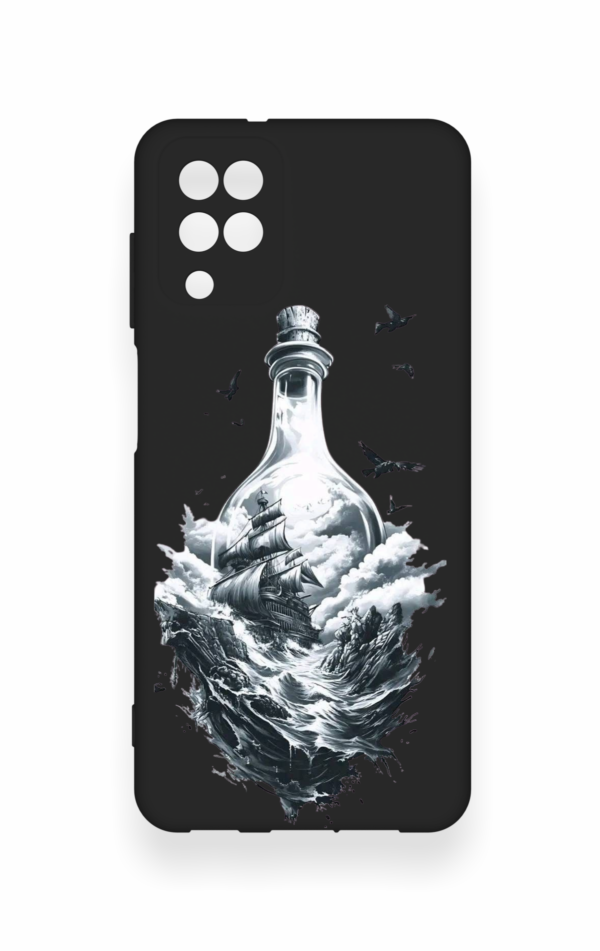 Samsung A12 Uyumlu Secret Sea Desenli Silikon Kılıf
