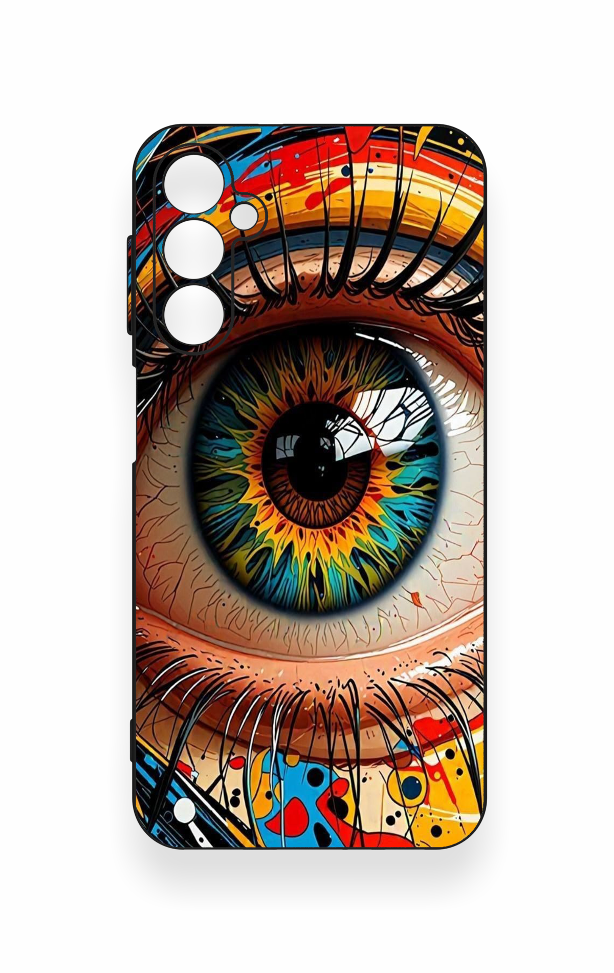 Samsung A24 Uyumlu Renkli Göz Bebeği Desenli Silikon Kılıf