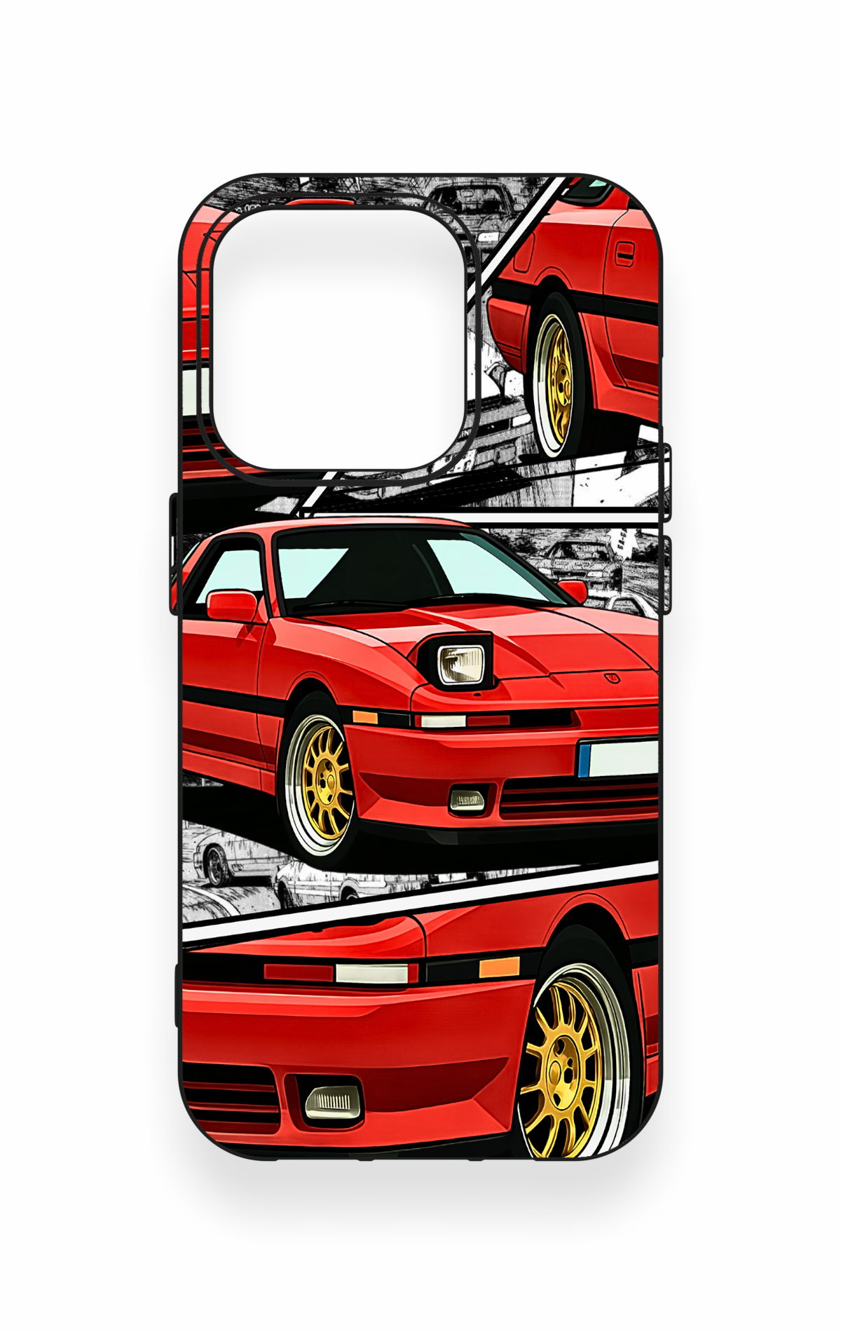 iPhone 15 Pro Uyumlu Kırmızı Supra Desenli Silikon Kılıf