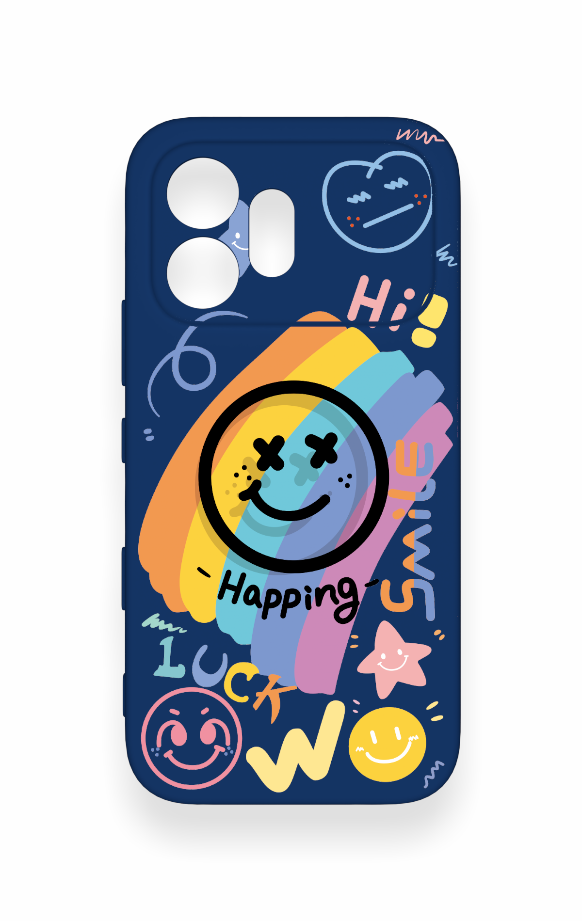 Honor 600 Uyumlu Happing Smile Desenli Silikon Kılıf