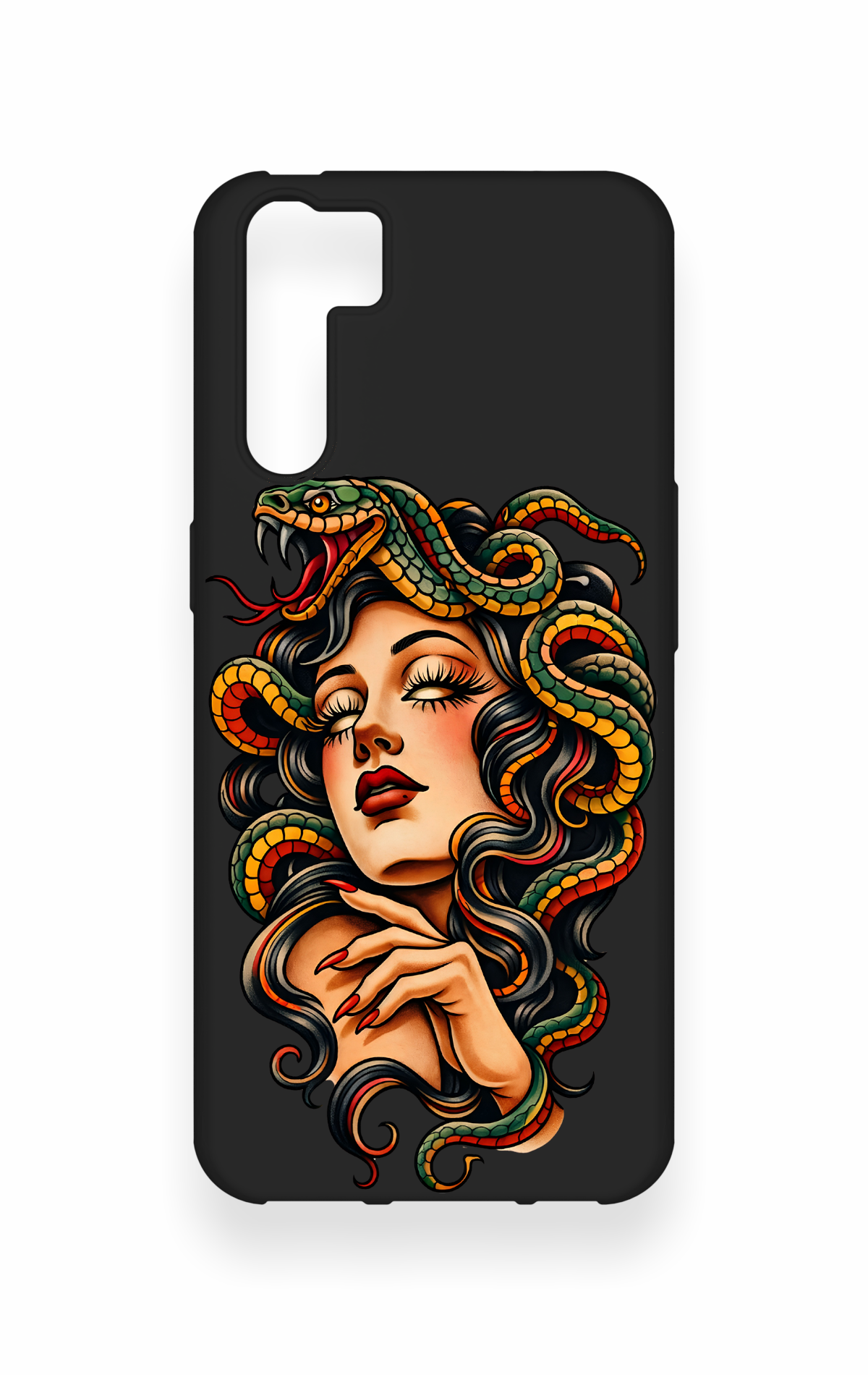 Oppo A91 Uyumlu Medusa Desenli Silikon Kılıf