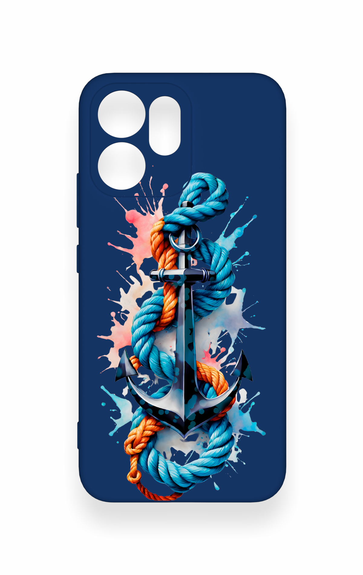 Oppo Reno 14F Uyumlu Anchor Desenli Silikon Kılıf