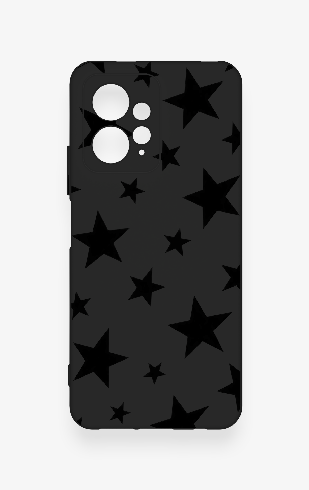 Redmi Note 12 4G Uyumlu Siyah Star Desenli Silikon Kılıf