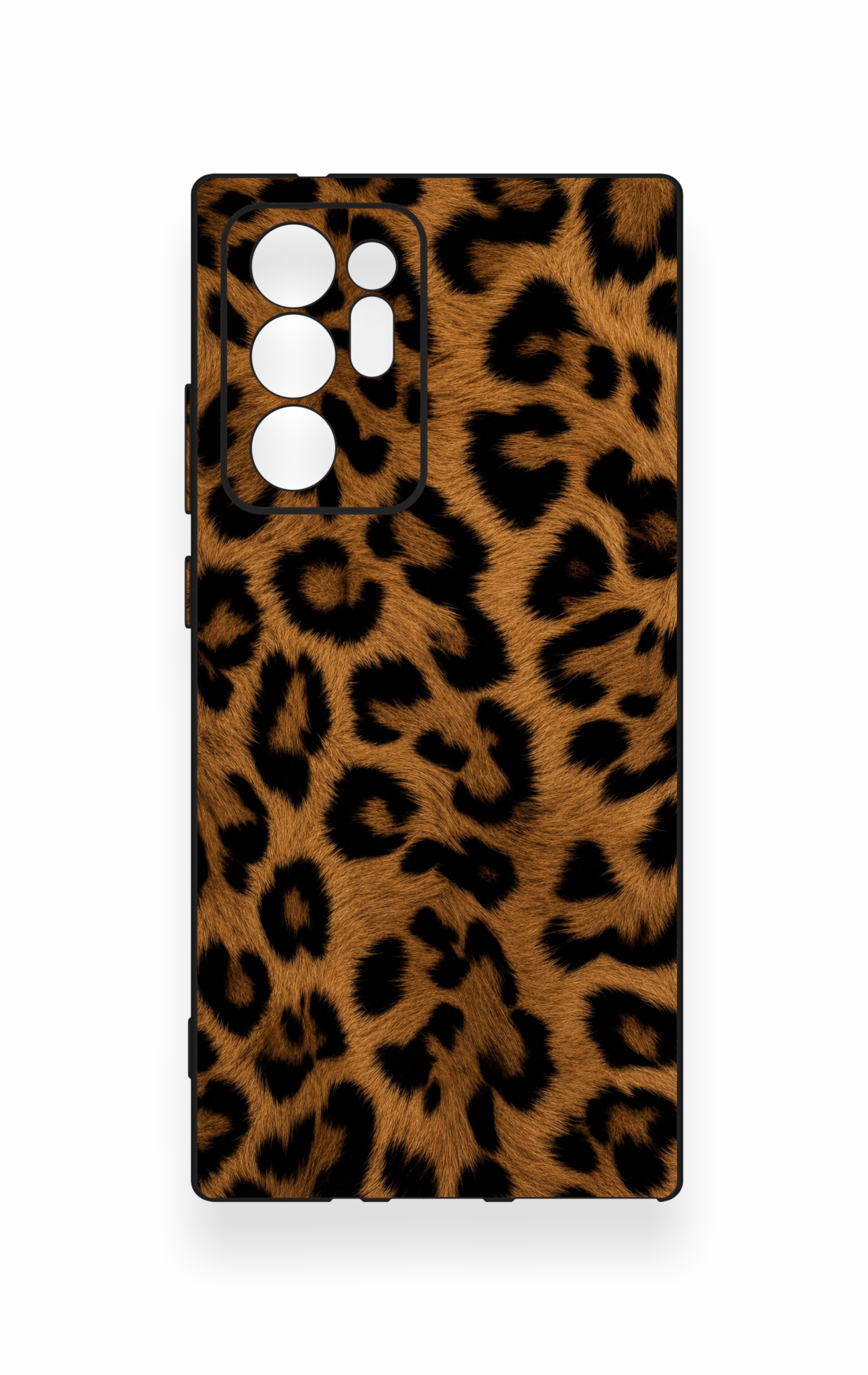 Samsung Note 20 Ultra Uyumlu Koyu Leopar Deri Desenli Silikon Kılıf