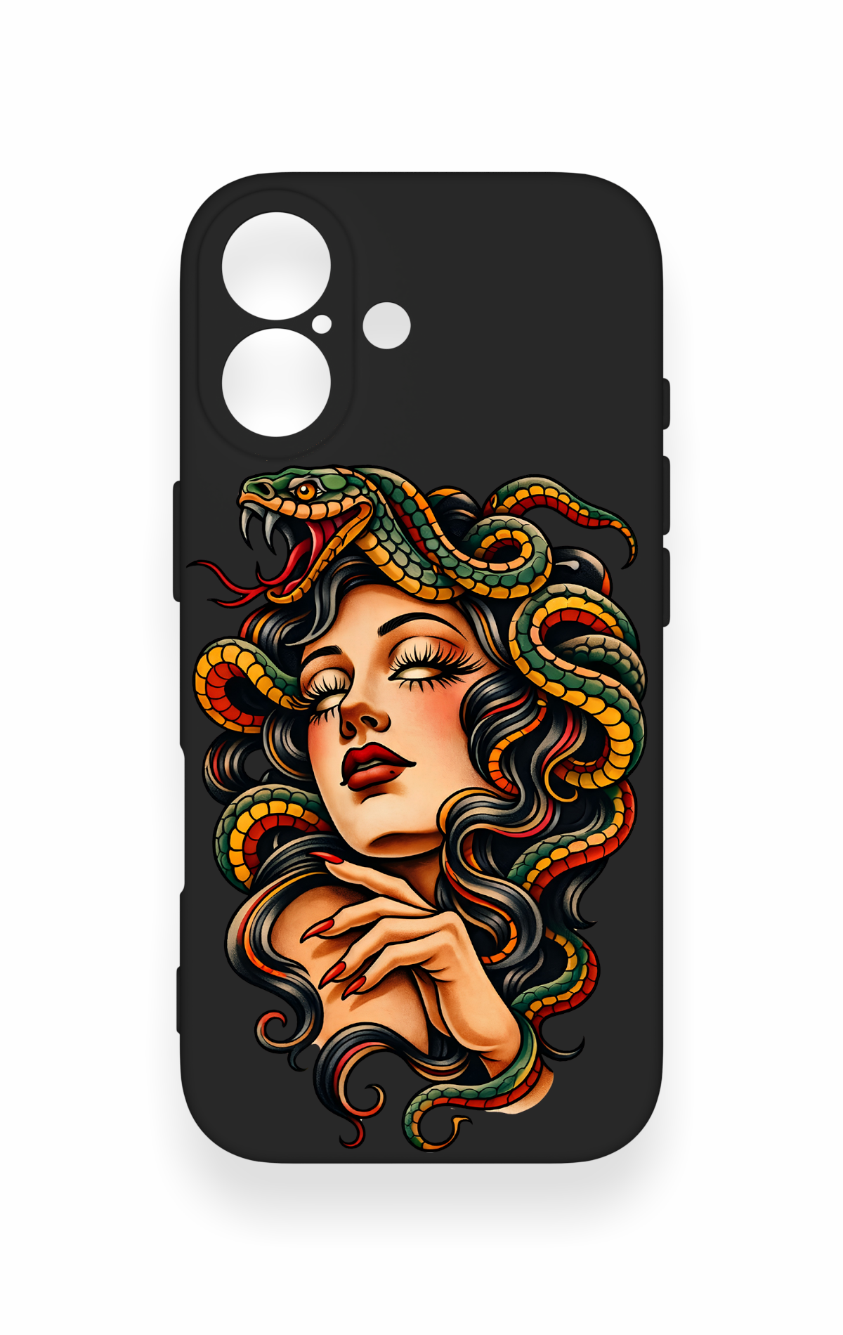 iPhone 17 Uyumlu Medusa Desenli Silikon Kılıf