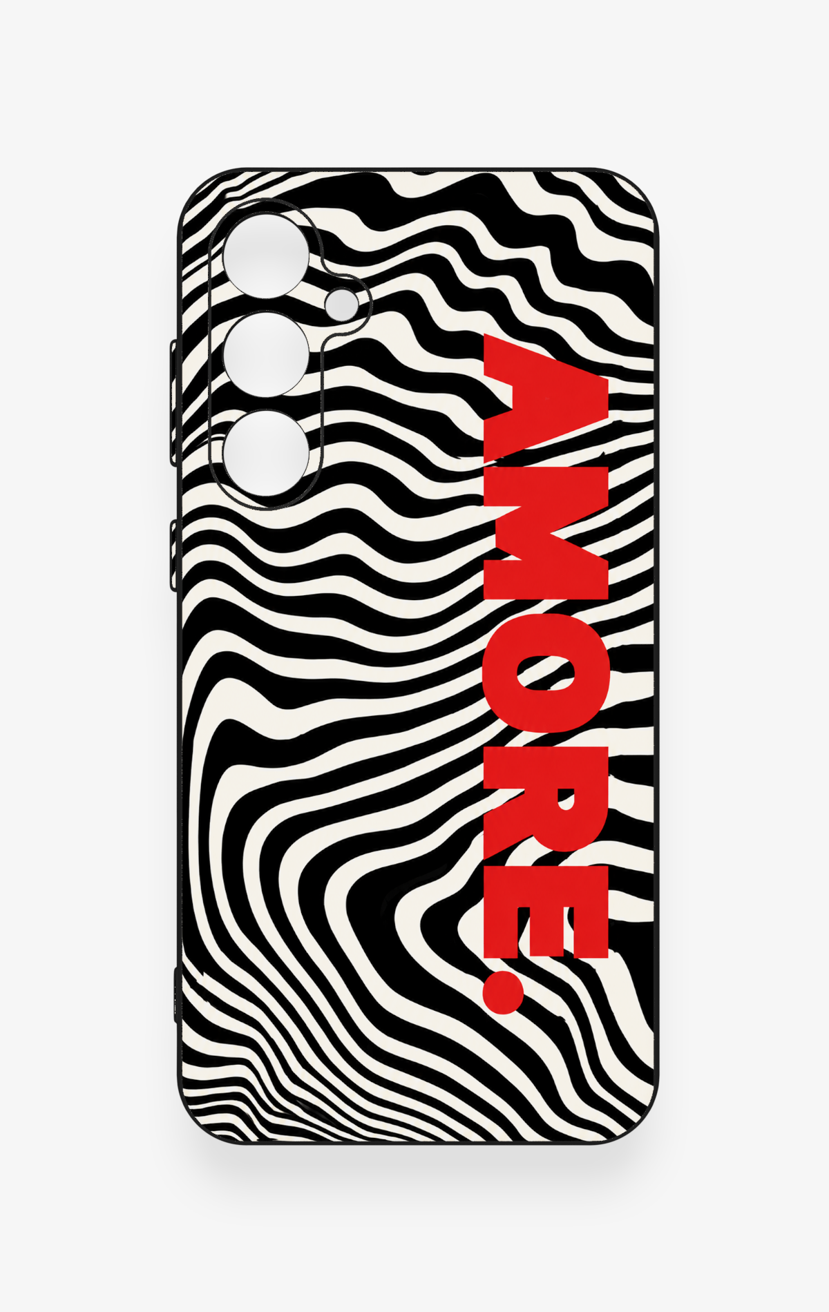 Samsung S23Fe Uyumlu Zebra Amore Desenli Silikon Kılıf