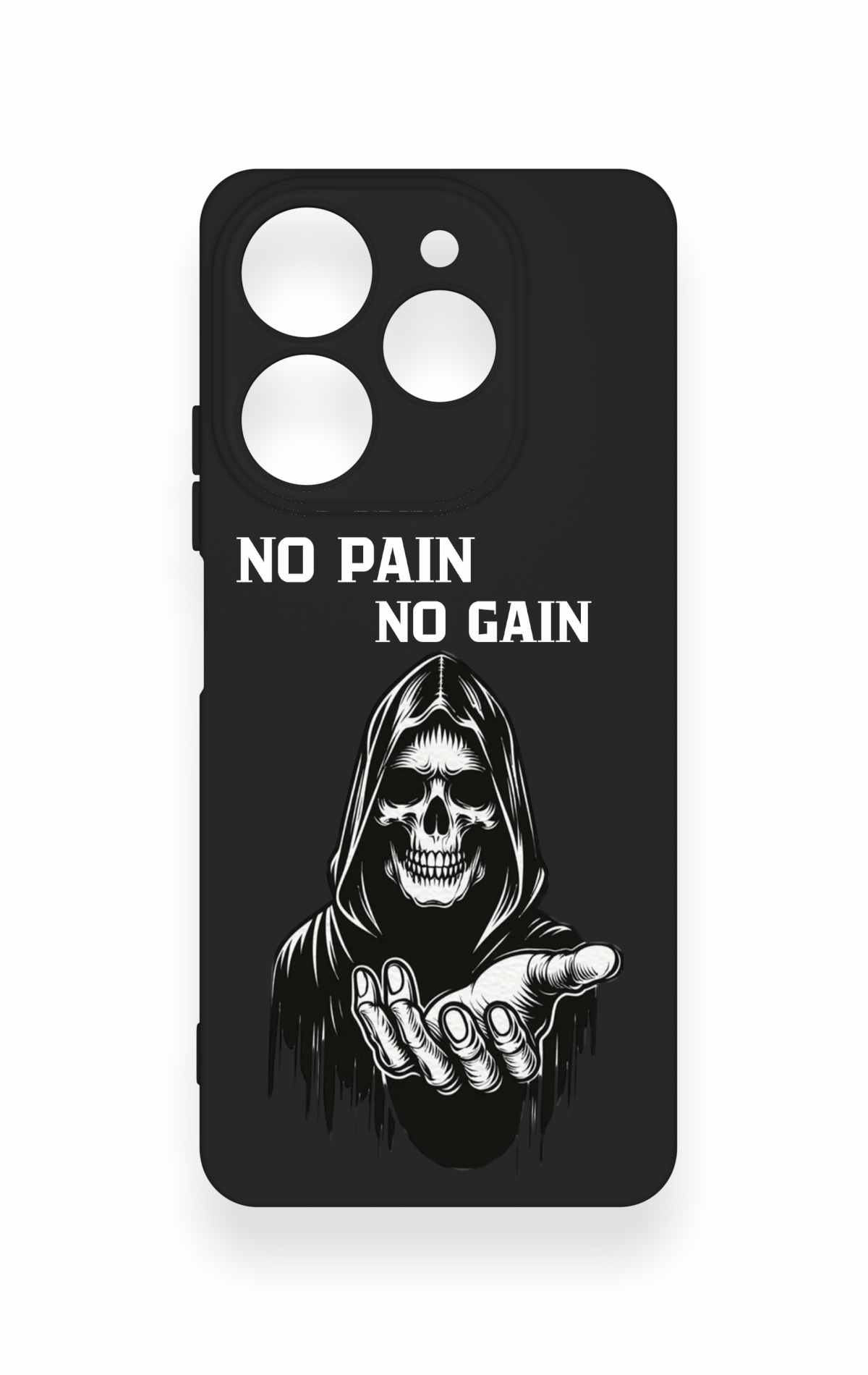 Tecno Spark 10 Pro Uyumlu No Pain No Gain Desenli Silikon Kılıf