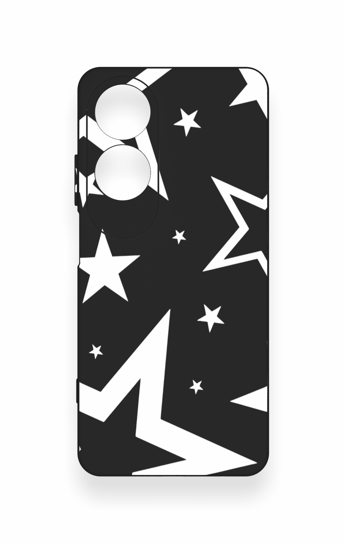 Oppo A60 Uyumlu Siyah Mega Star Desenli Silikon Kılıf