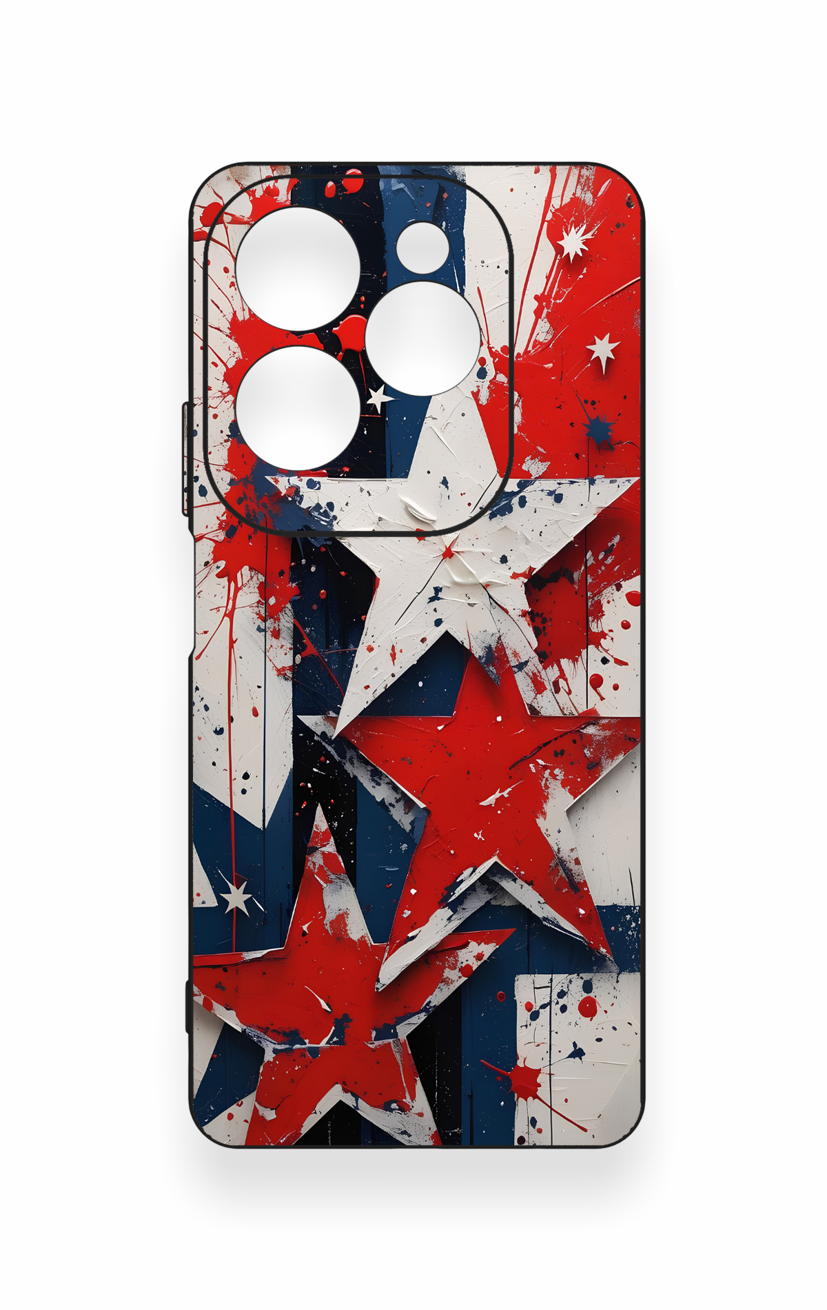 İnfinix Hot 40 Pro Uyumlu Star Flag Desenli Silikon Kılıf