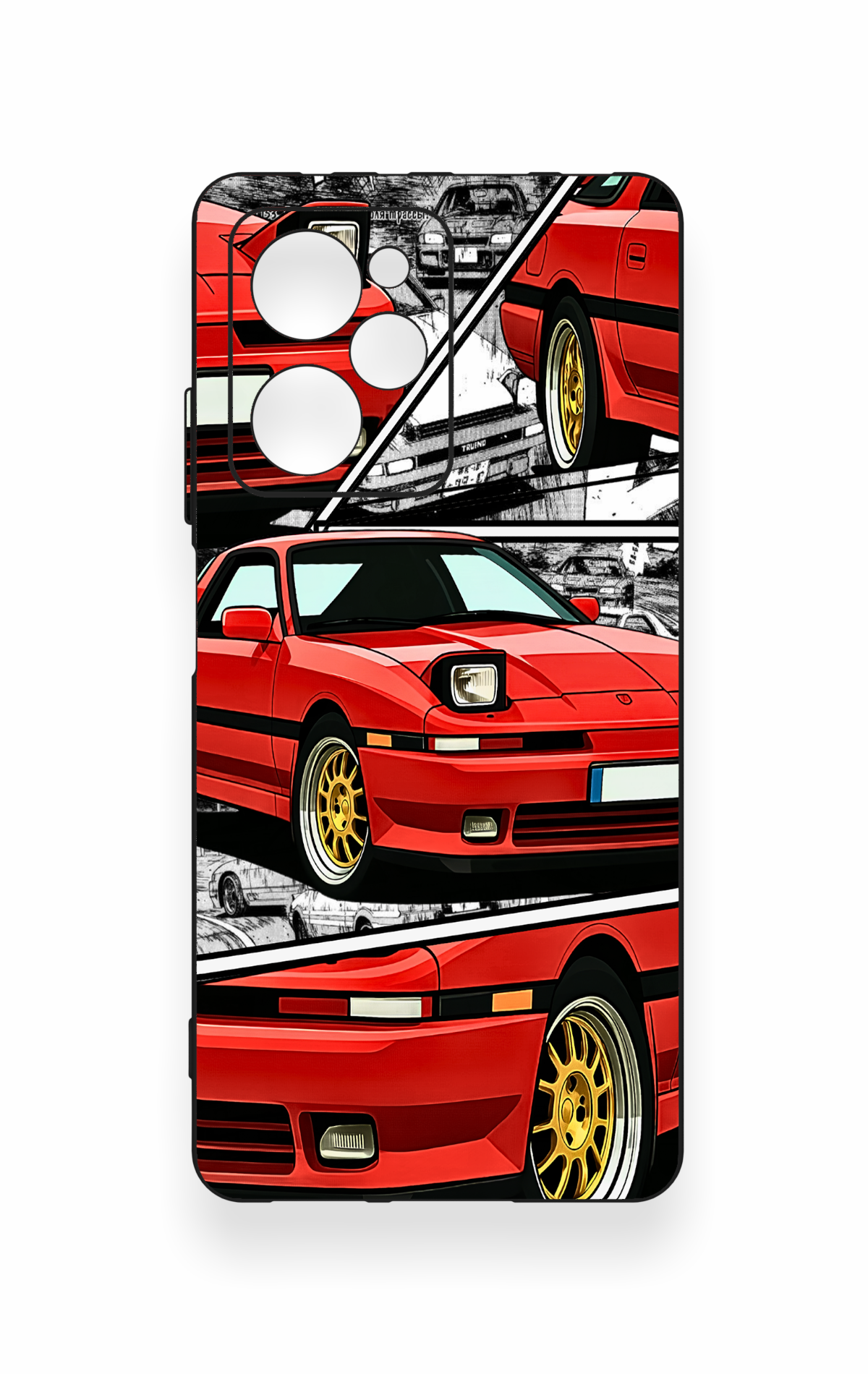 Poco X5 Pro Uyumlu Kırmızı Supra Desenli Silikon Kılıf