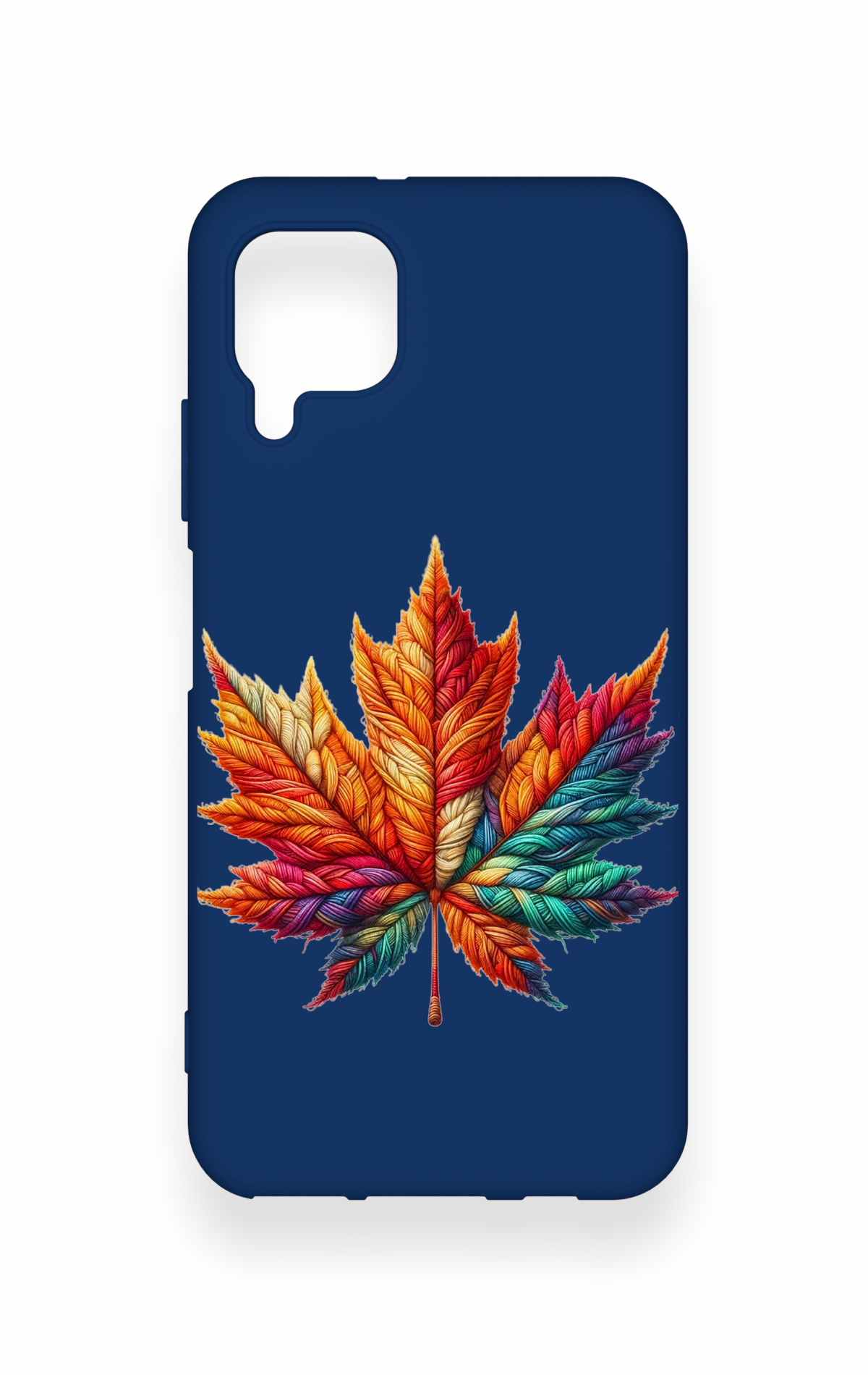 Huawei P40 Lite Uyumlu Renkli Yaprak Desenli Silikon Kılıf