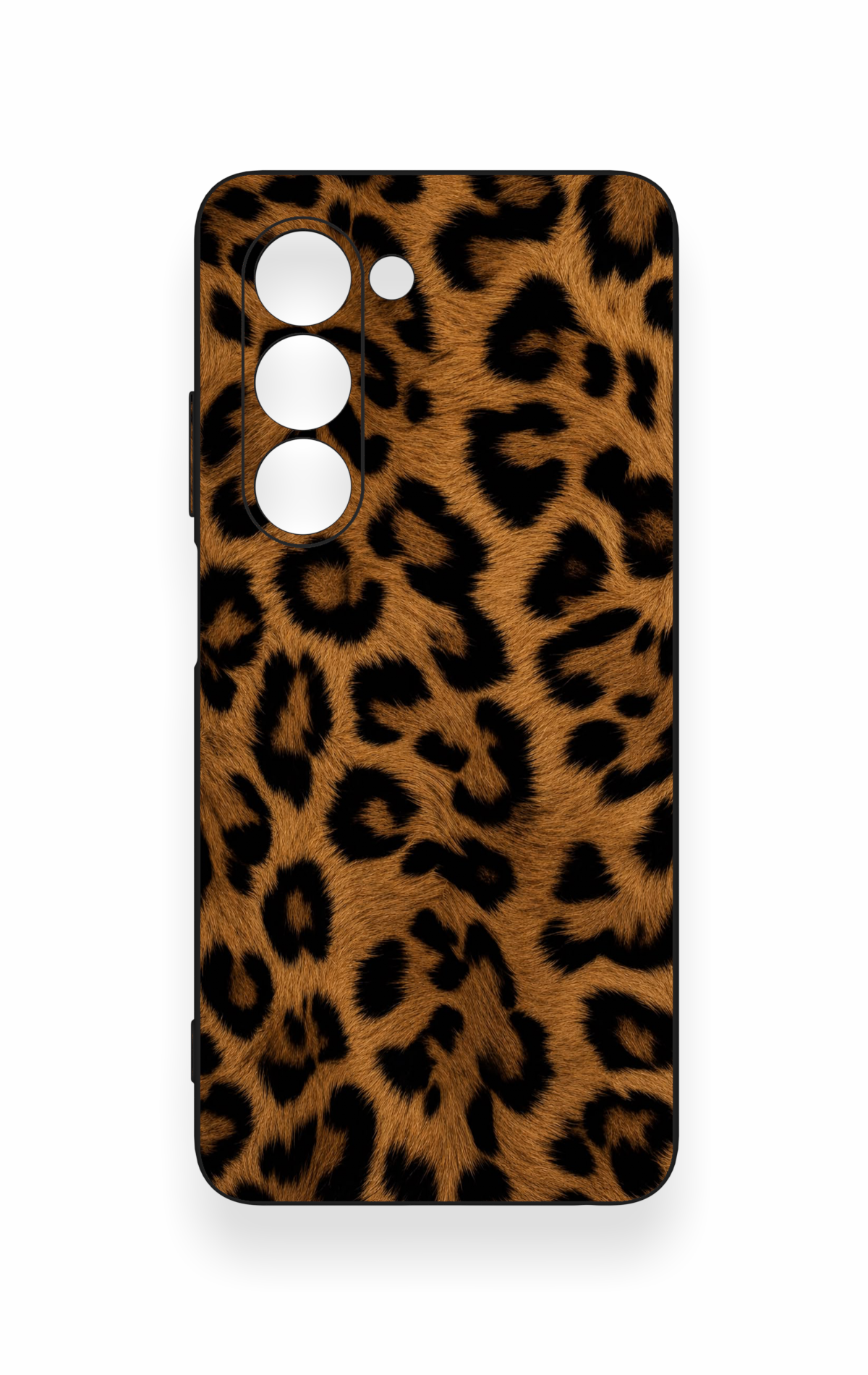 Oppo A5 5G Uyumlu Koyu Leopar Deri Desenli Silikon Kılıf