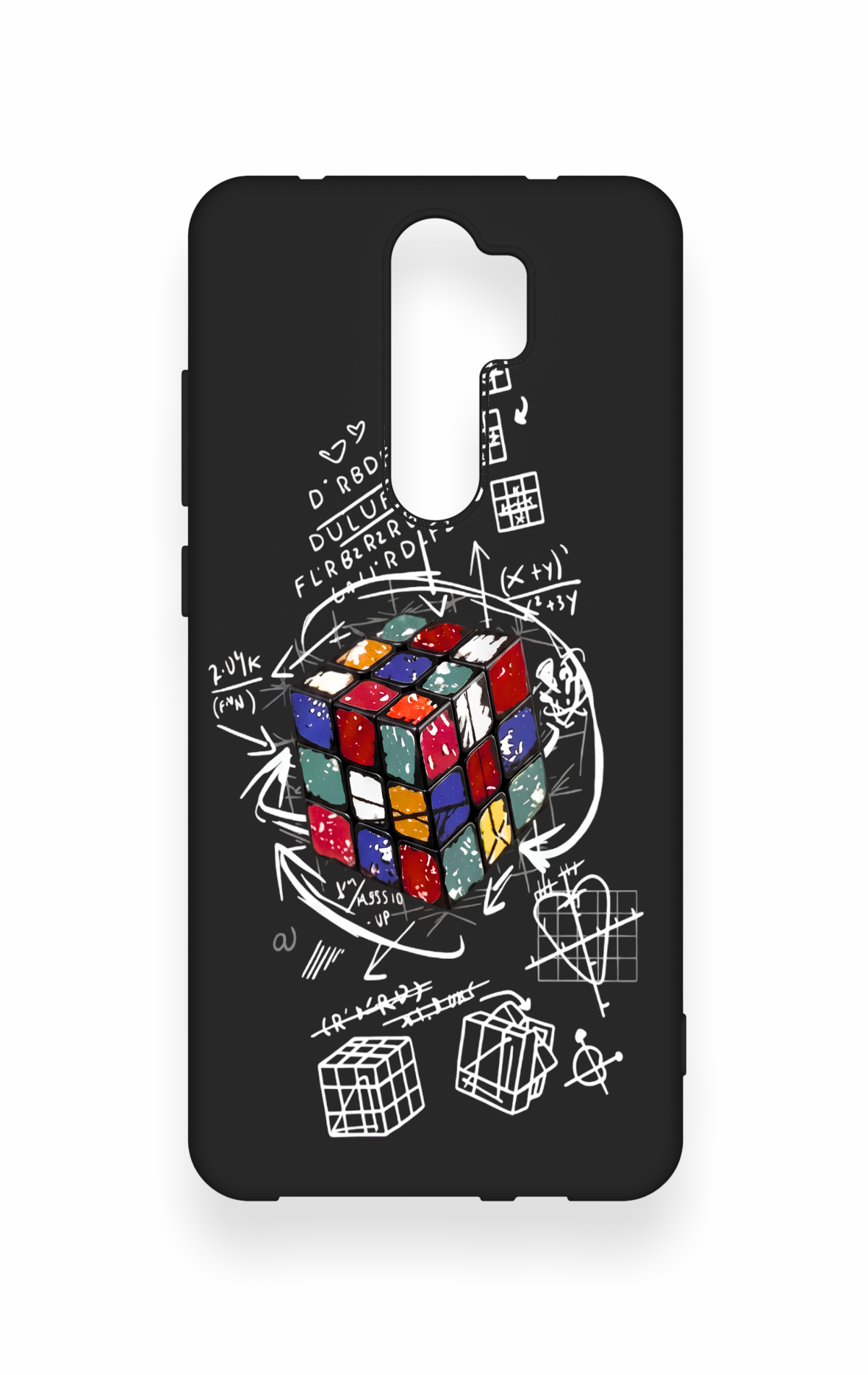 Redmi Note 8 Pro Uyumlu Rubik Küb Desenli Silikon Kılıf