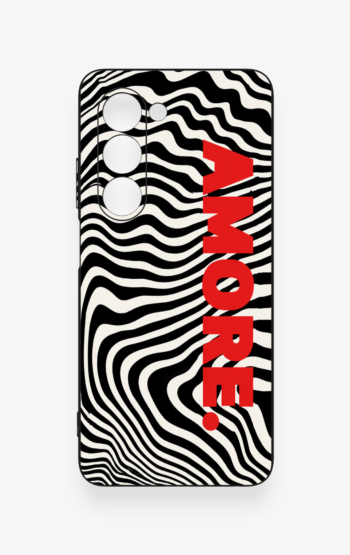 Oppo A5 5G Uyumlu Zebra Amore Desenli Silikon Kılıf