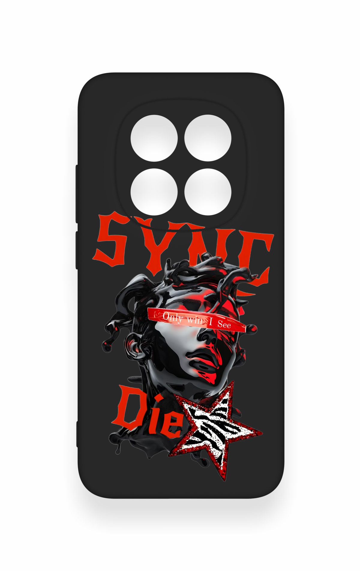 Redmi Note 15 Pro 5G Uyumlu Sync Die Desenli Silikon Kılıf
