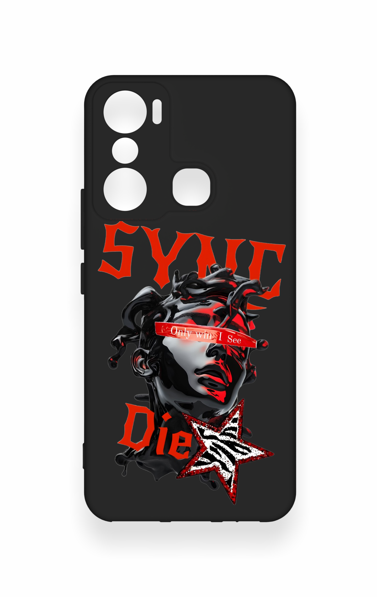 İnfinix Hot 20i Uyumlu Sync Die Desenli Silikon Kılıf
