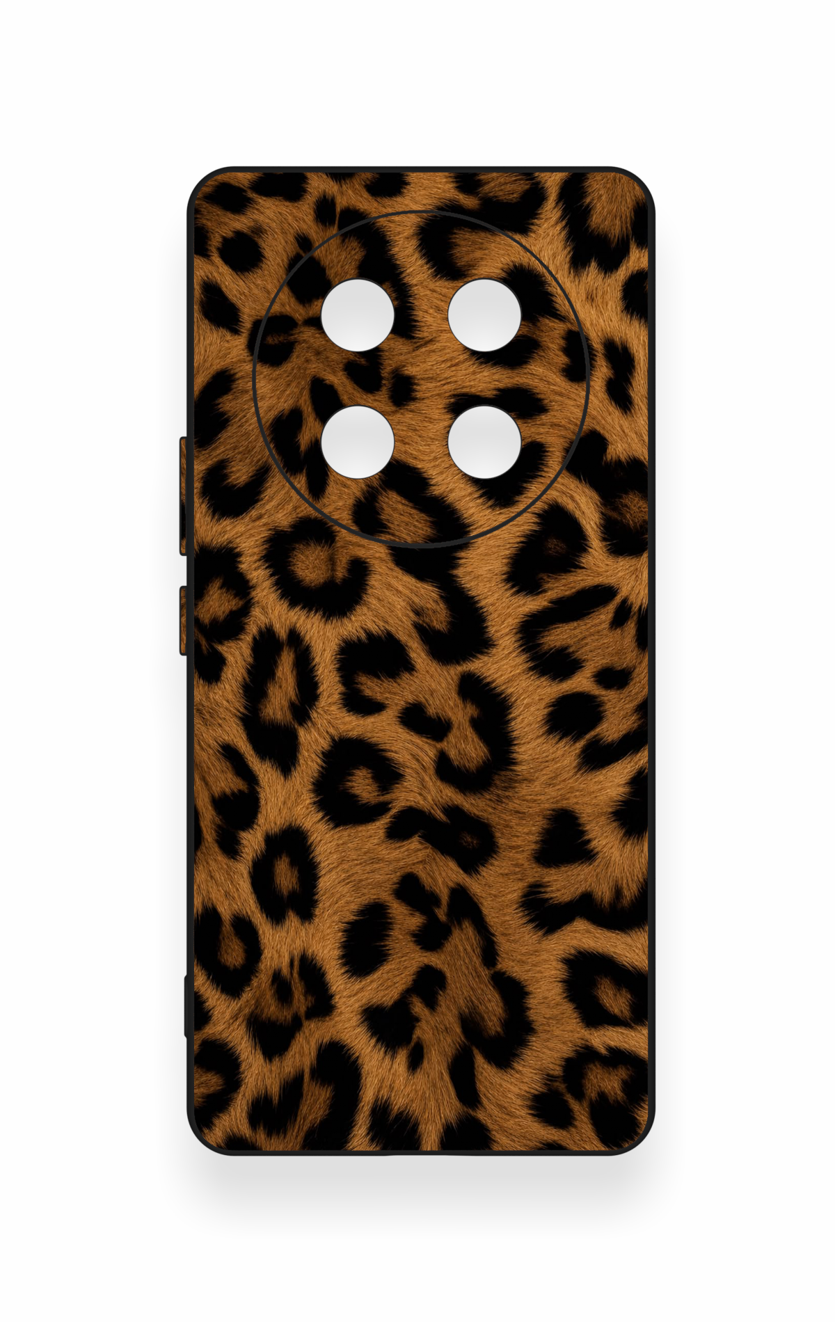 Honor Magic 7 Lite 5G Uyumlu Koyu Leopar Deri Desenli Silikon Kılıf