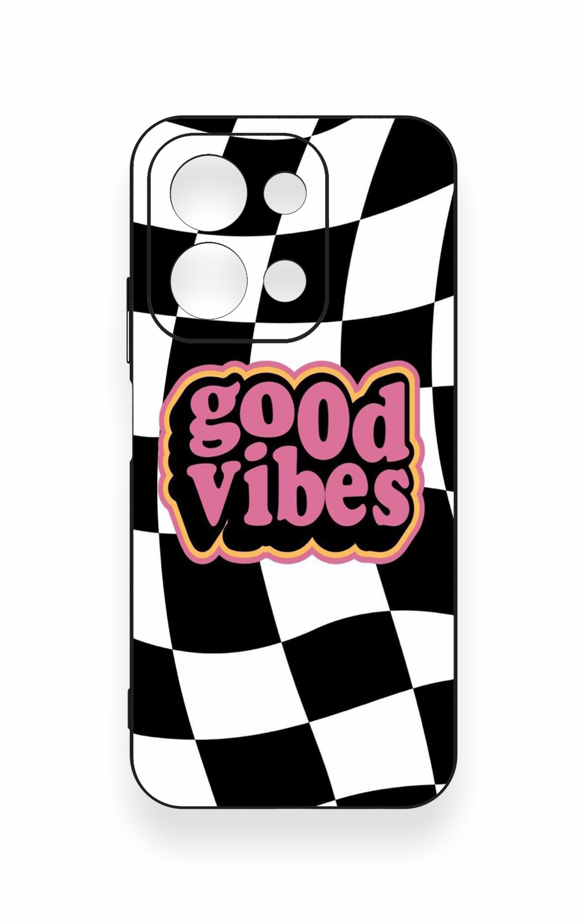 Redmi 15C 4G Uyumlu Black Good Vibes Desenli Silikon Kılıf
