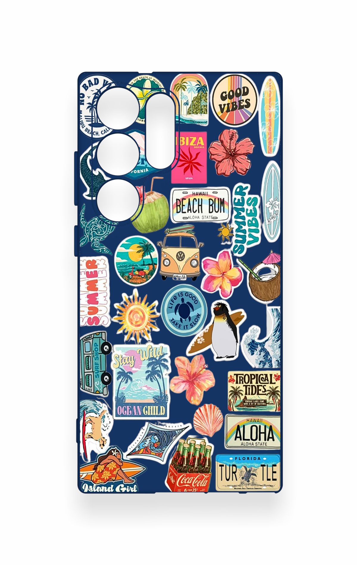 Samsung S23 Ultra Uyumlu Summer Vibes Desenli Silikon Kılıf