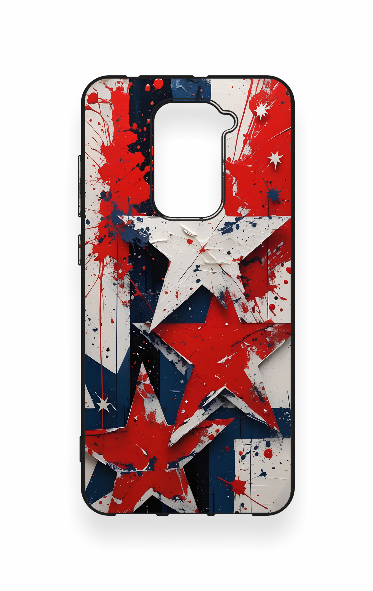 Redmi Note 9 Uyumlu Star Flag Desenli Silikon Kılıf