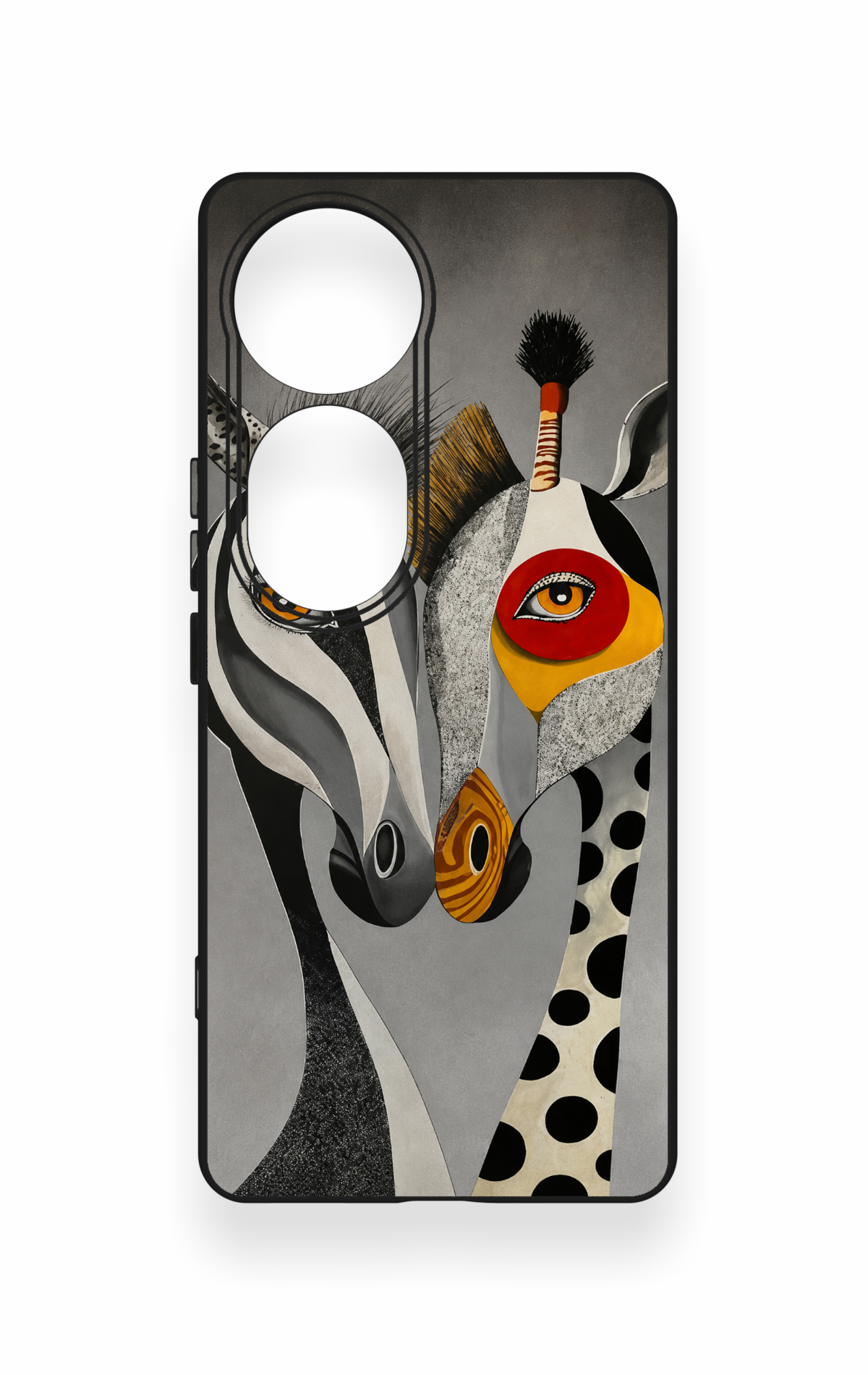 Vivo V40 Uyumlu Zebra ve Zürafa Desenli Silikon Kılıf