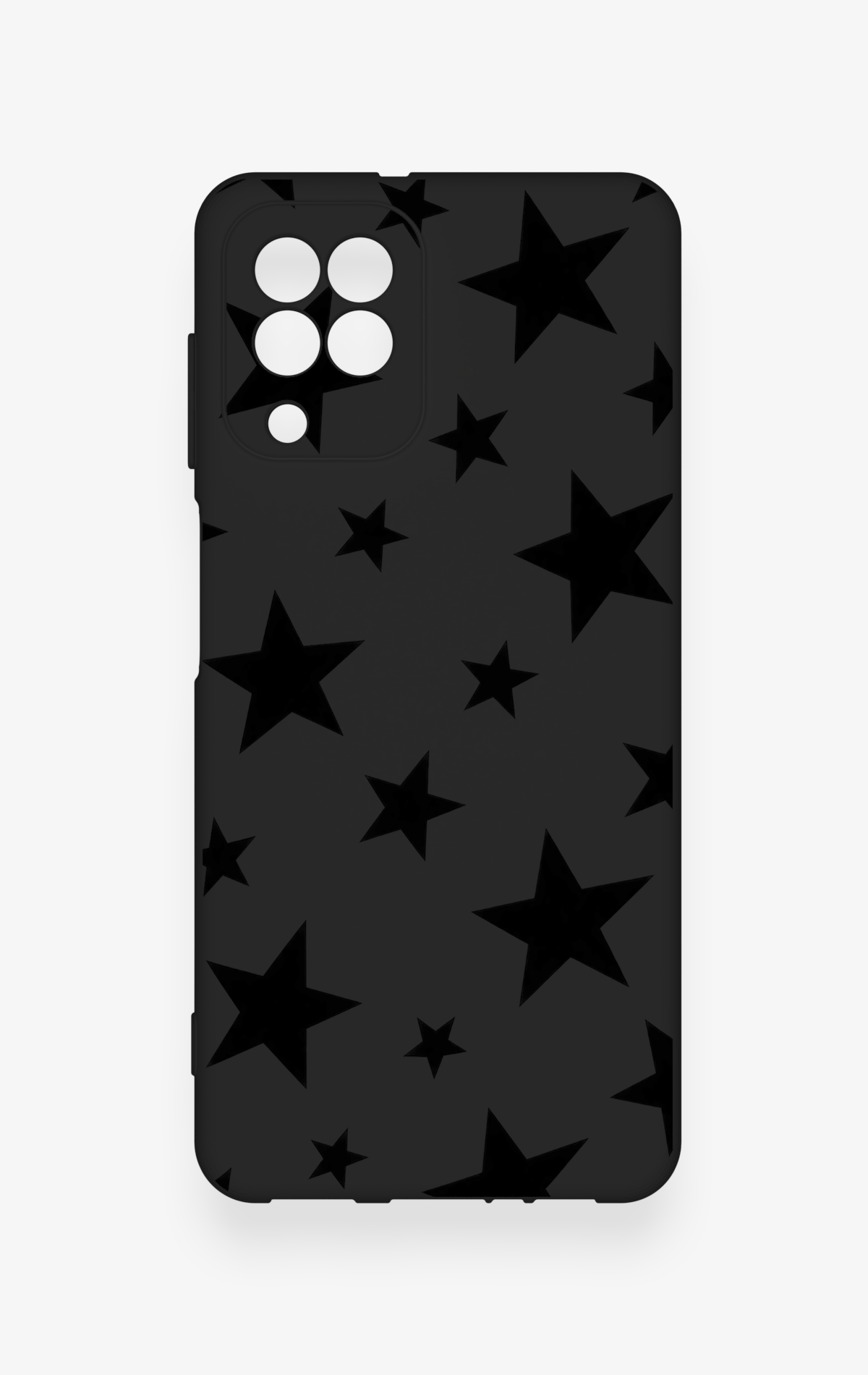 Samsung A22 Uyumlu Siyah Star Desenli Silikon Kılıf