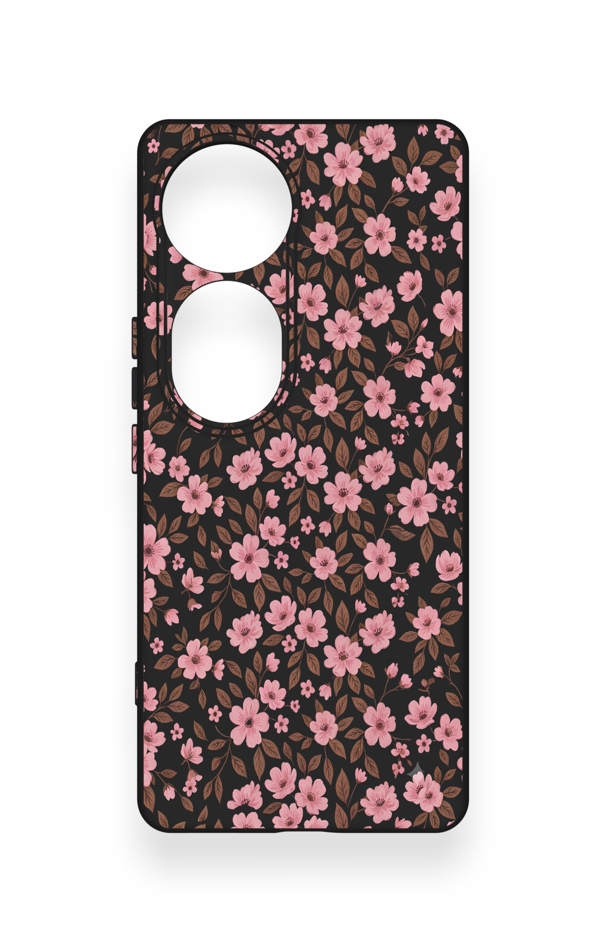 Vivo V40 Uyumlu Mini Pembe Çiçek Desenli Silikon Kılıf