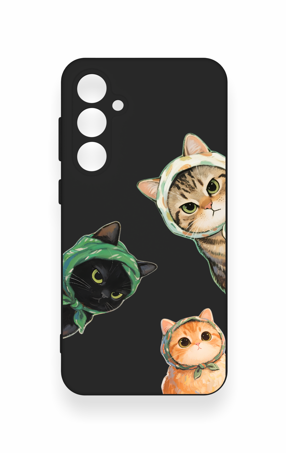 Samsung S23Fe Uyumlu Kedi Ekibi Desenli Silikon Kılıf