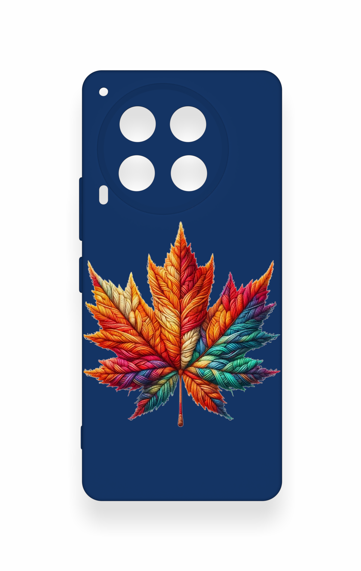 Tecno Camon 30 Uyumlu Renkli Yaprak Desenli Silikon Kılıf