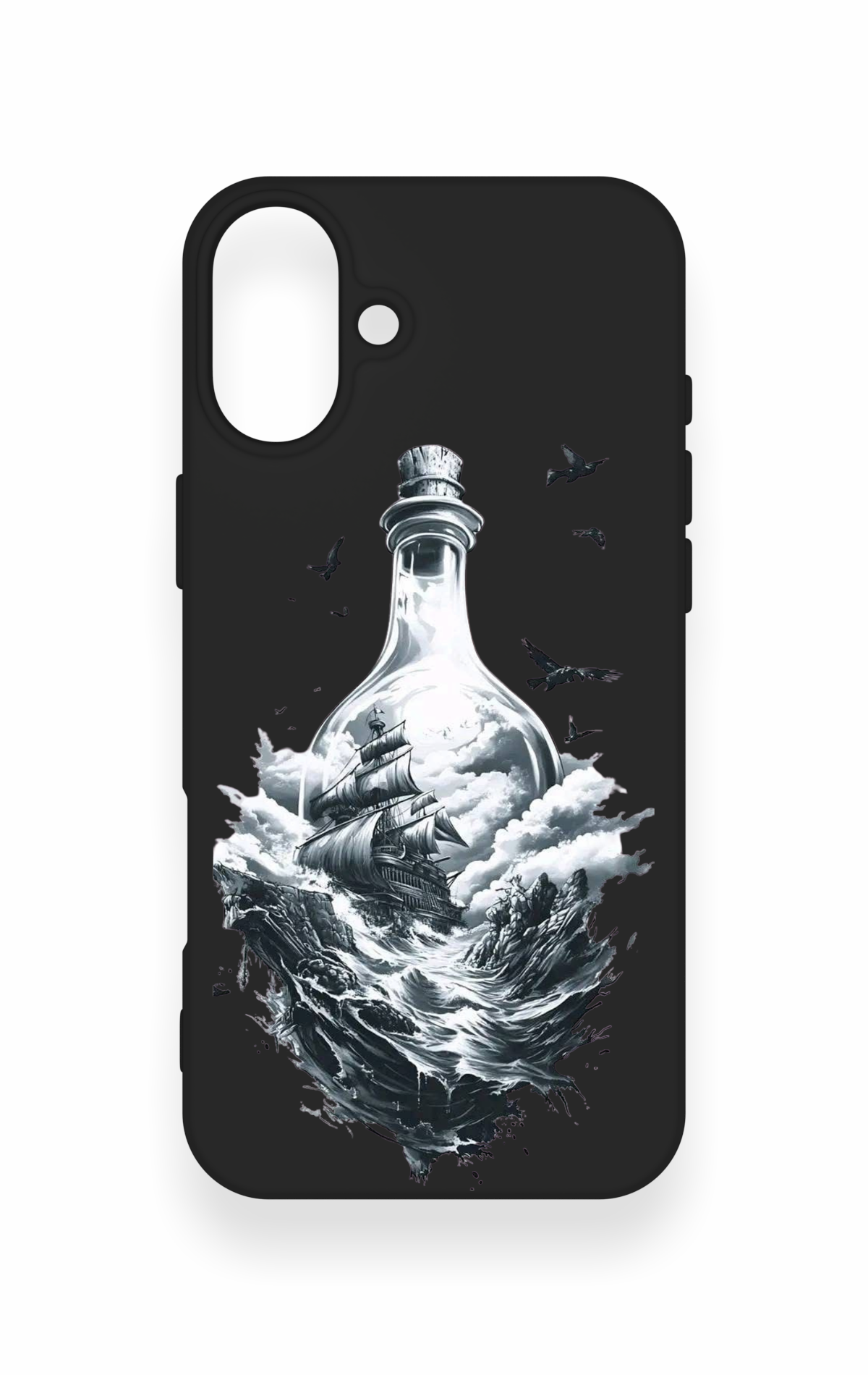 iPhone 16 Plus Uyumlu Secret Sea Desenli Silikon Kılıf
