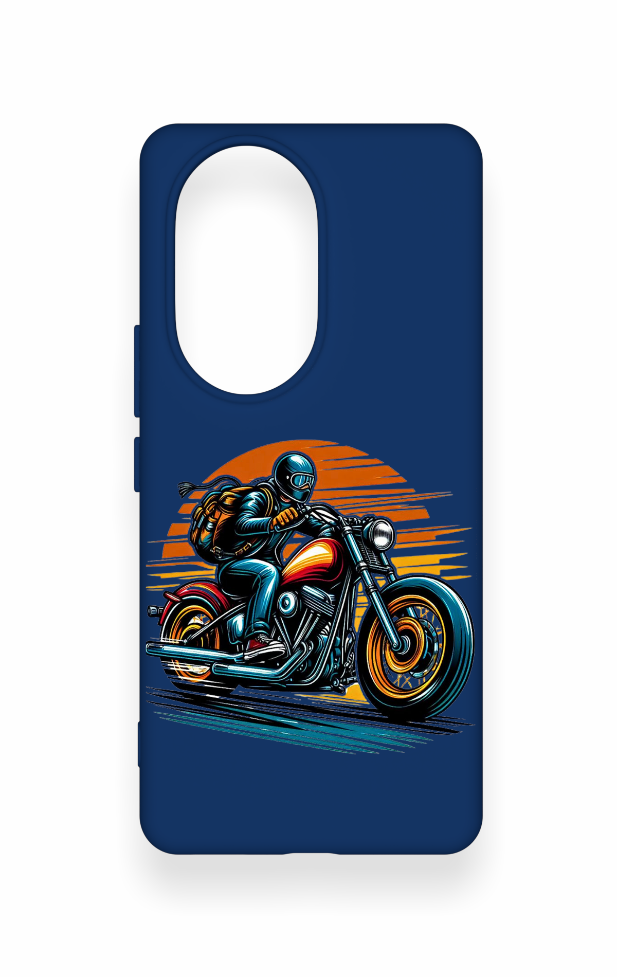 Honor 200 Pro 5G Uyumlu Moto Rider Desenli Silikon Kılıf