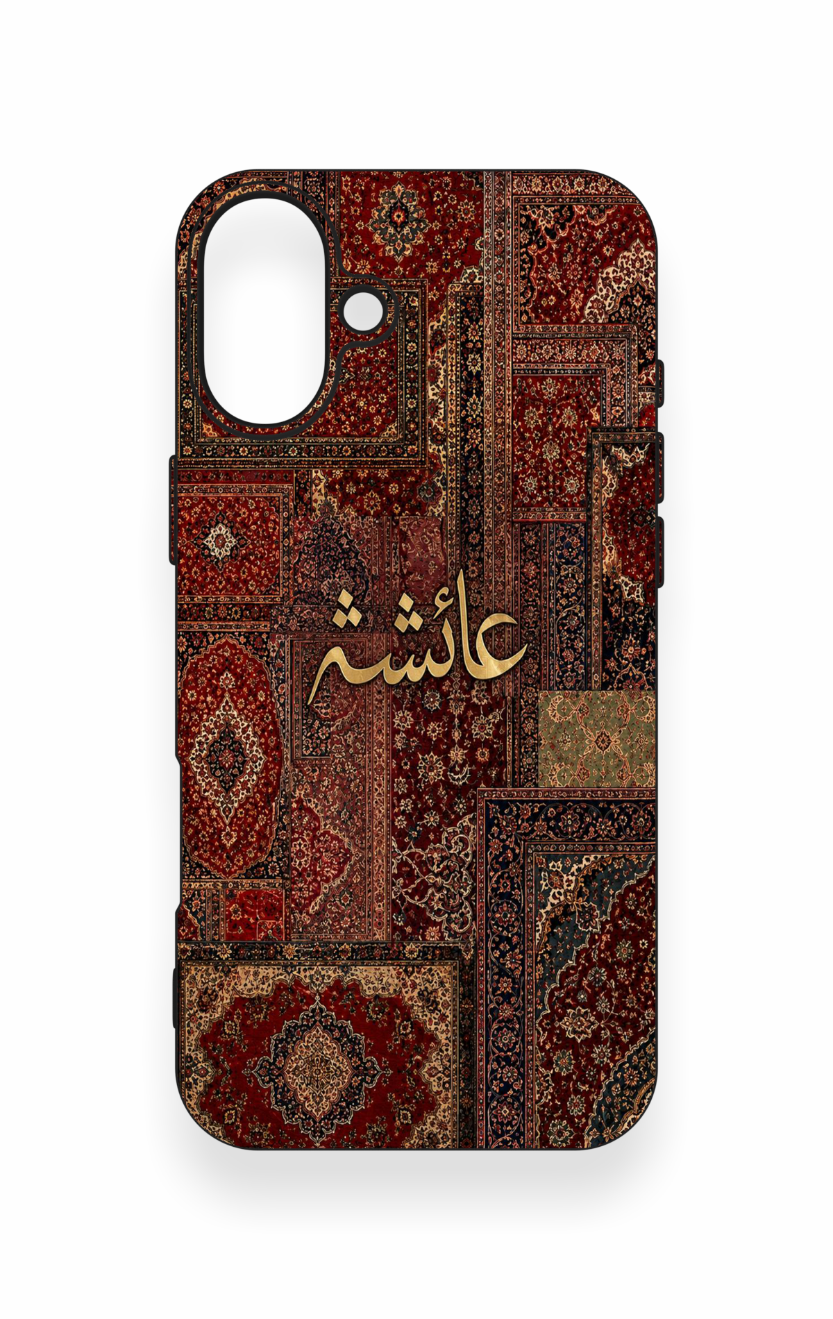 iPhone 16 Plus Uyumlu Vintage Halı Desenli Silikon Kılıf