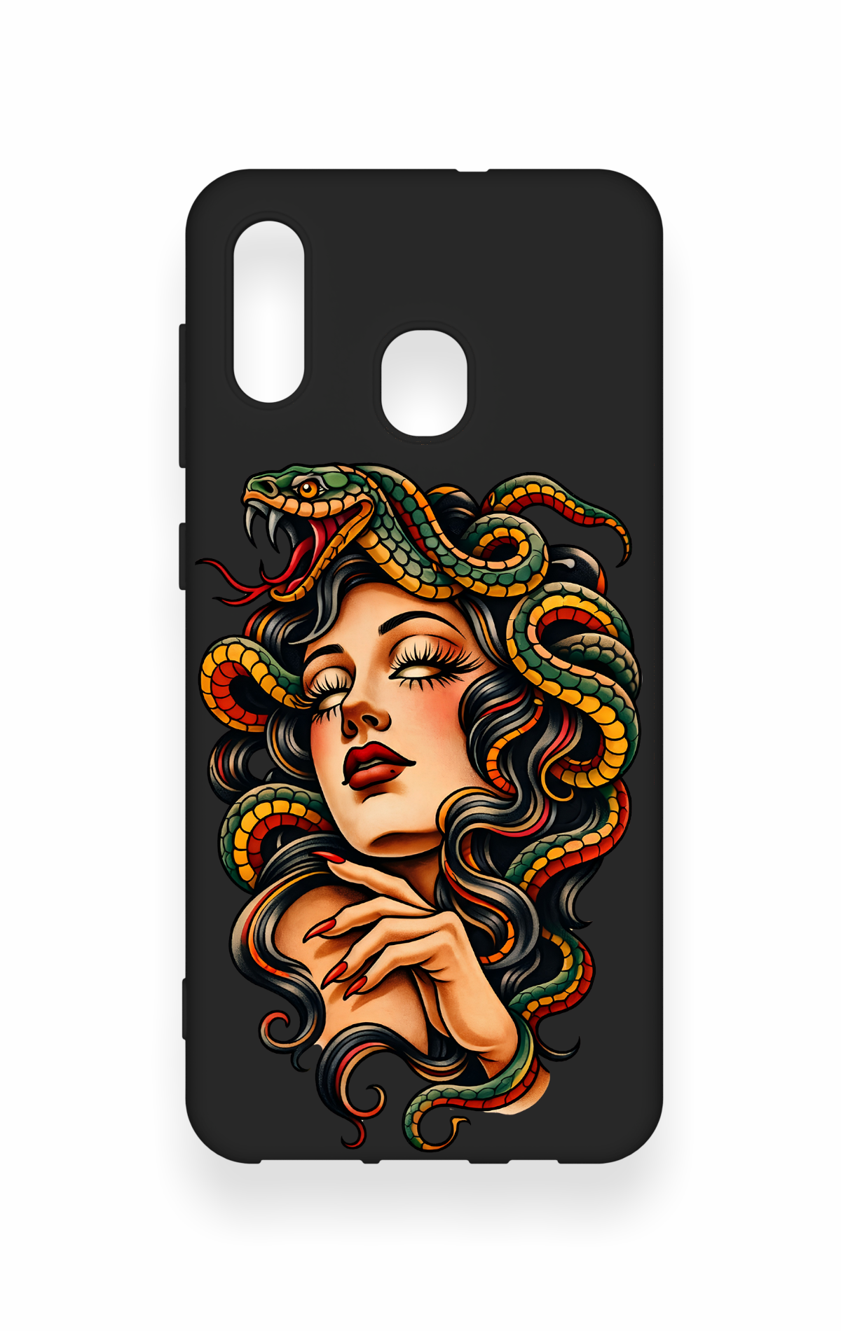 Samsung A20-A30 Uyumlu Medusa Desenli Silikon Kılıf