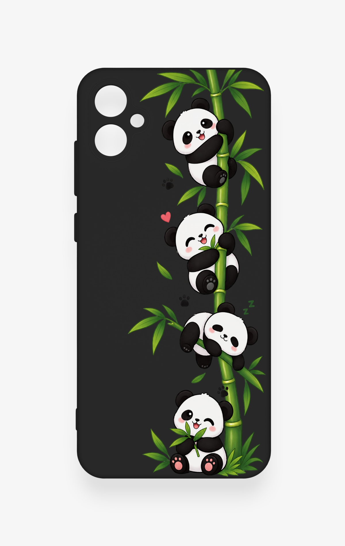Samsung A05 Uyumlu Sevimli Panda Bambu Desenli Silikon Kılıf