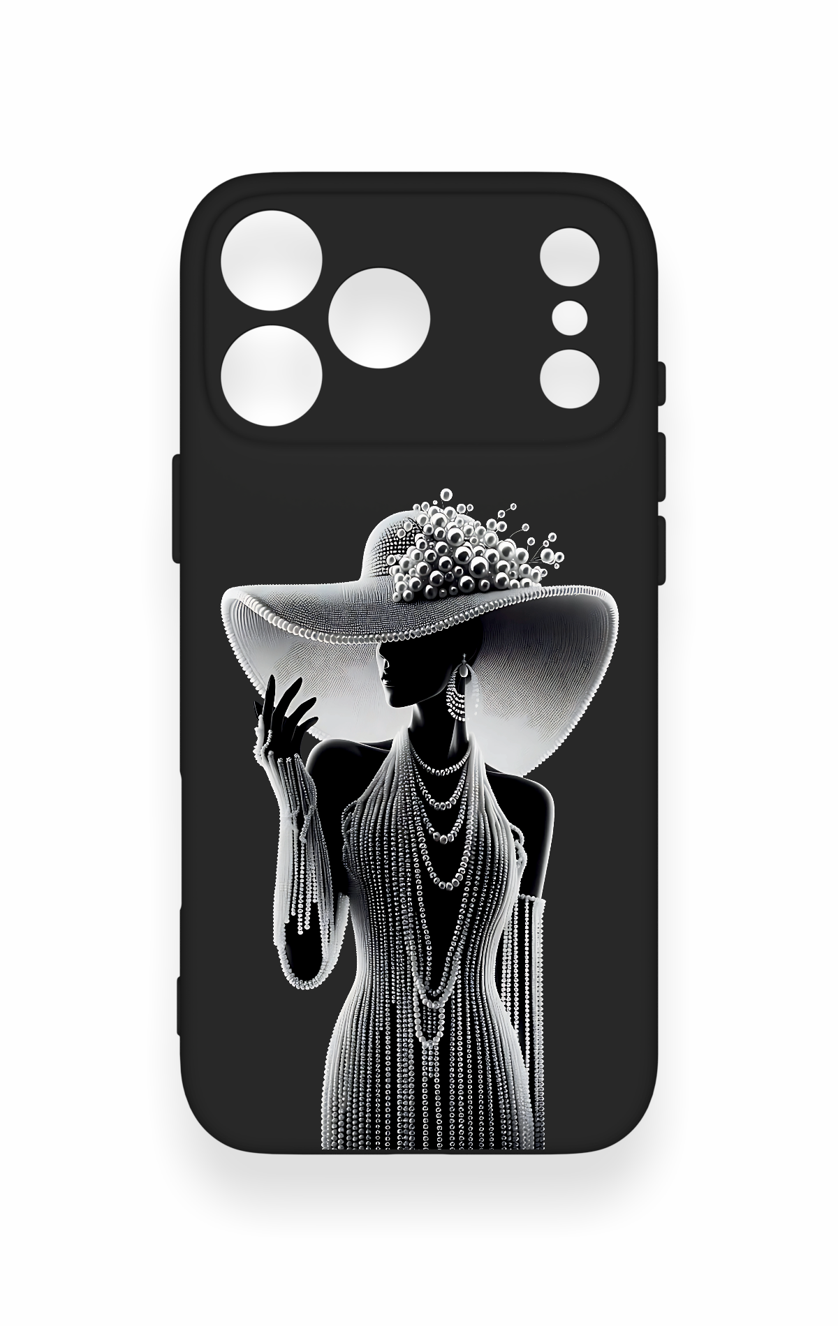 iPhone 17 Pro Max Uyumlu Lady Desenli Silikon Kılıf
