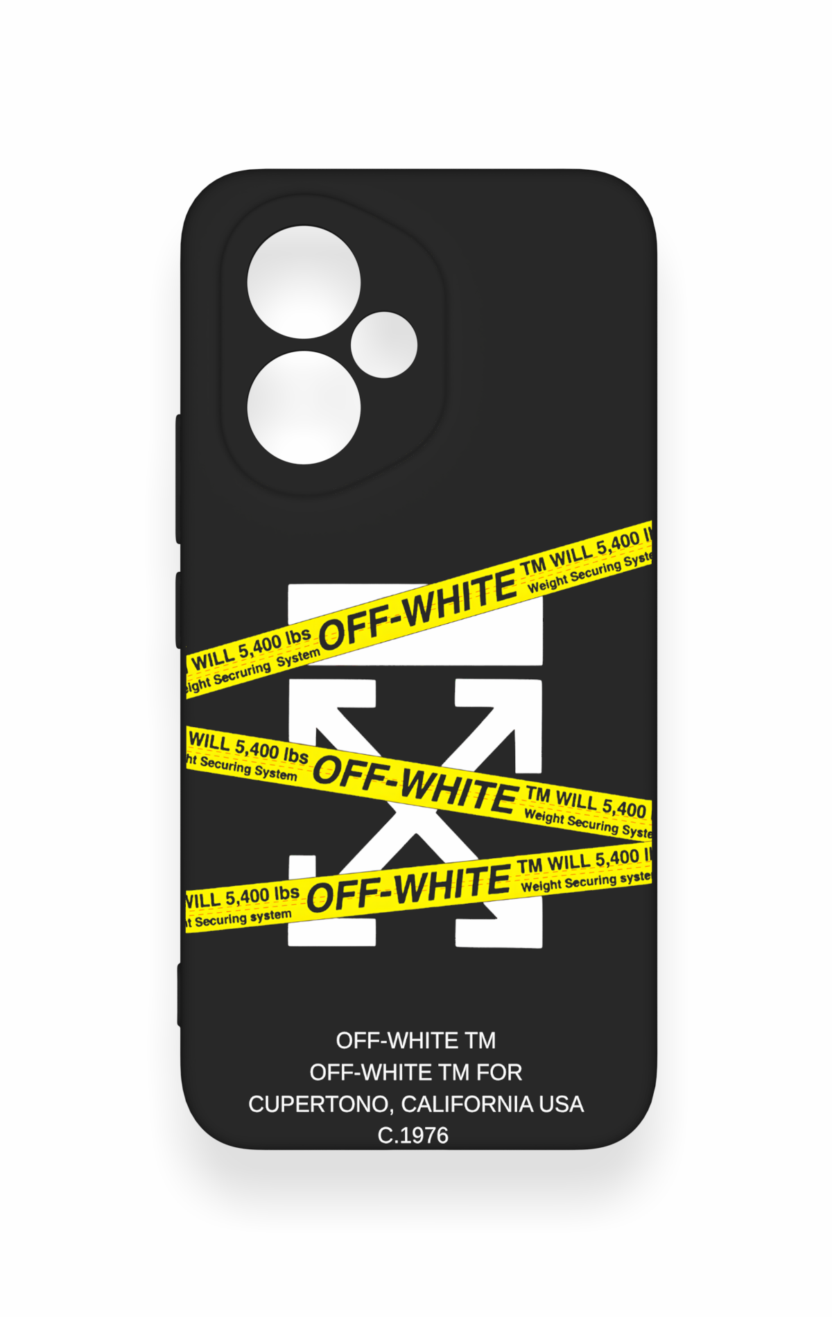 Honor 400 Uyumlu Off White Desenli Silikon Kılıf