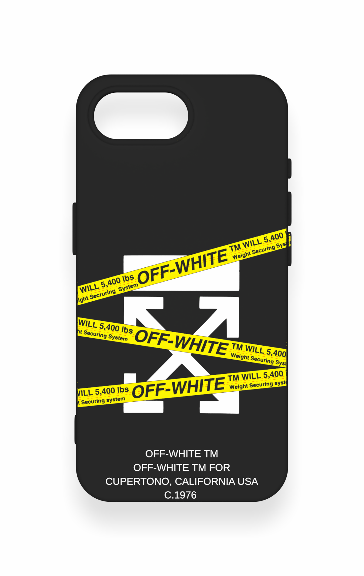 iPhone 16E Uyumlu Off White Desenli Silikon Kılıf