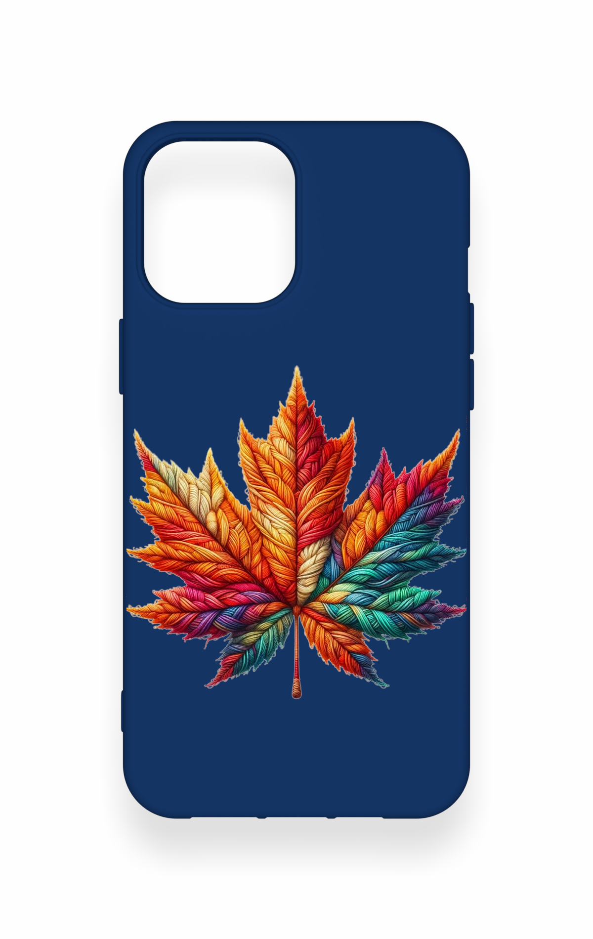 iPhone 12 Pro Max Uyumlu Renkli Yaprak Desenli Silikon Kılıf