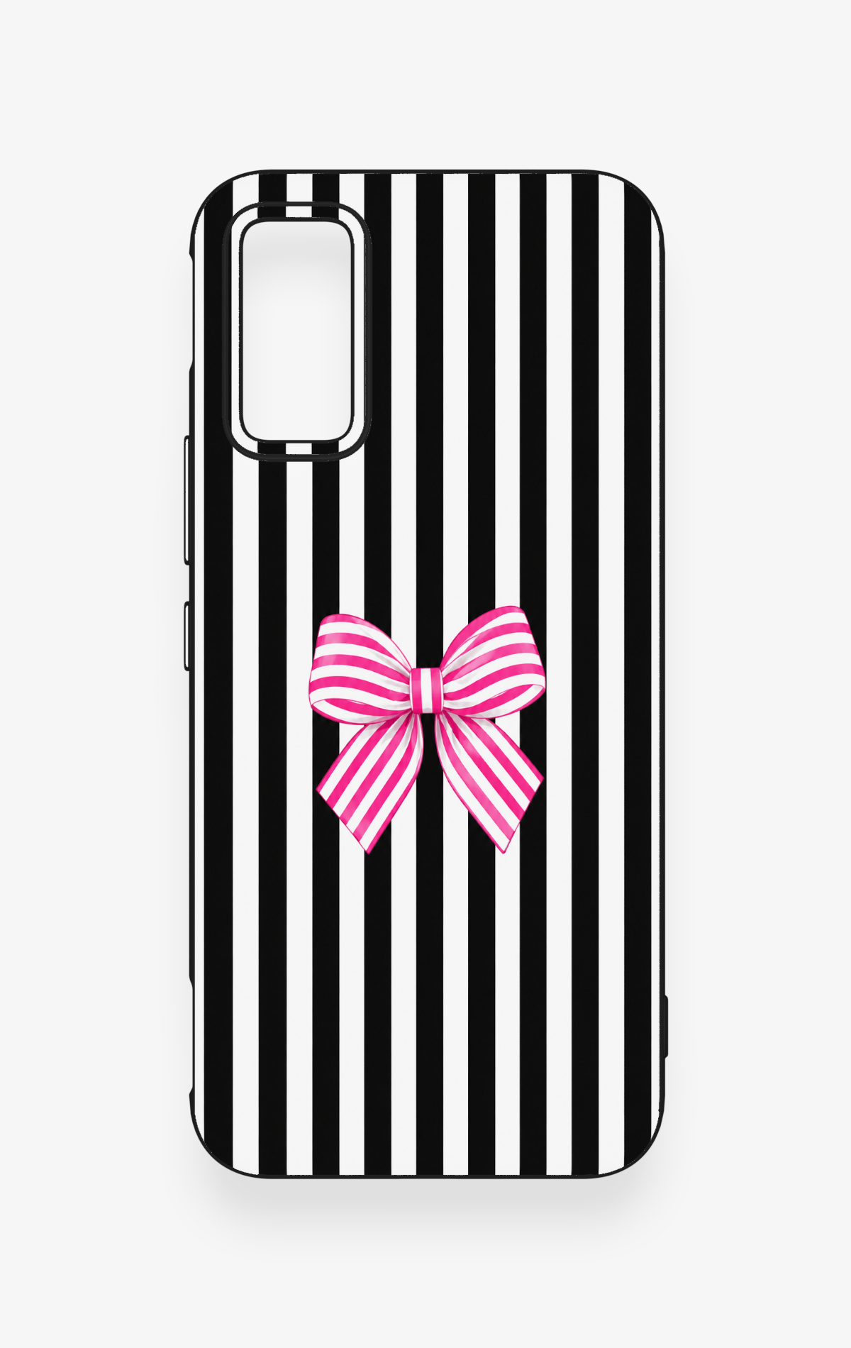 İnfinix Gt 30 Pro Uyumlu Pembe Beyaz Kurdele Desenli Silikon Kılıf
