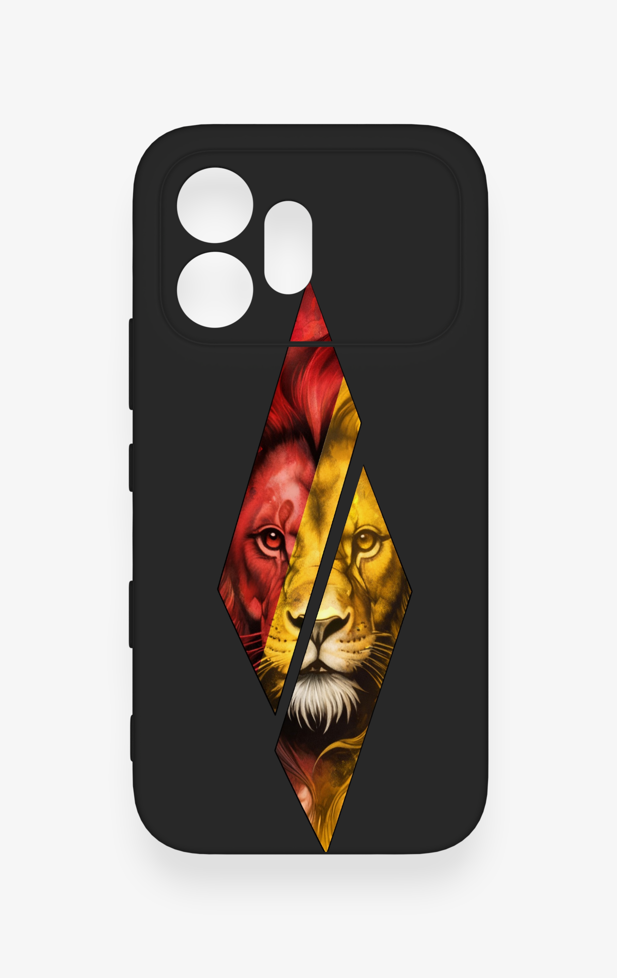 Honor 600 Uyumlu Kesik Aslan Desenli Silikon Kılıf