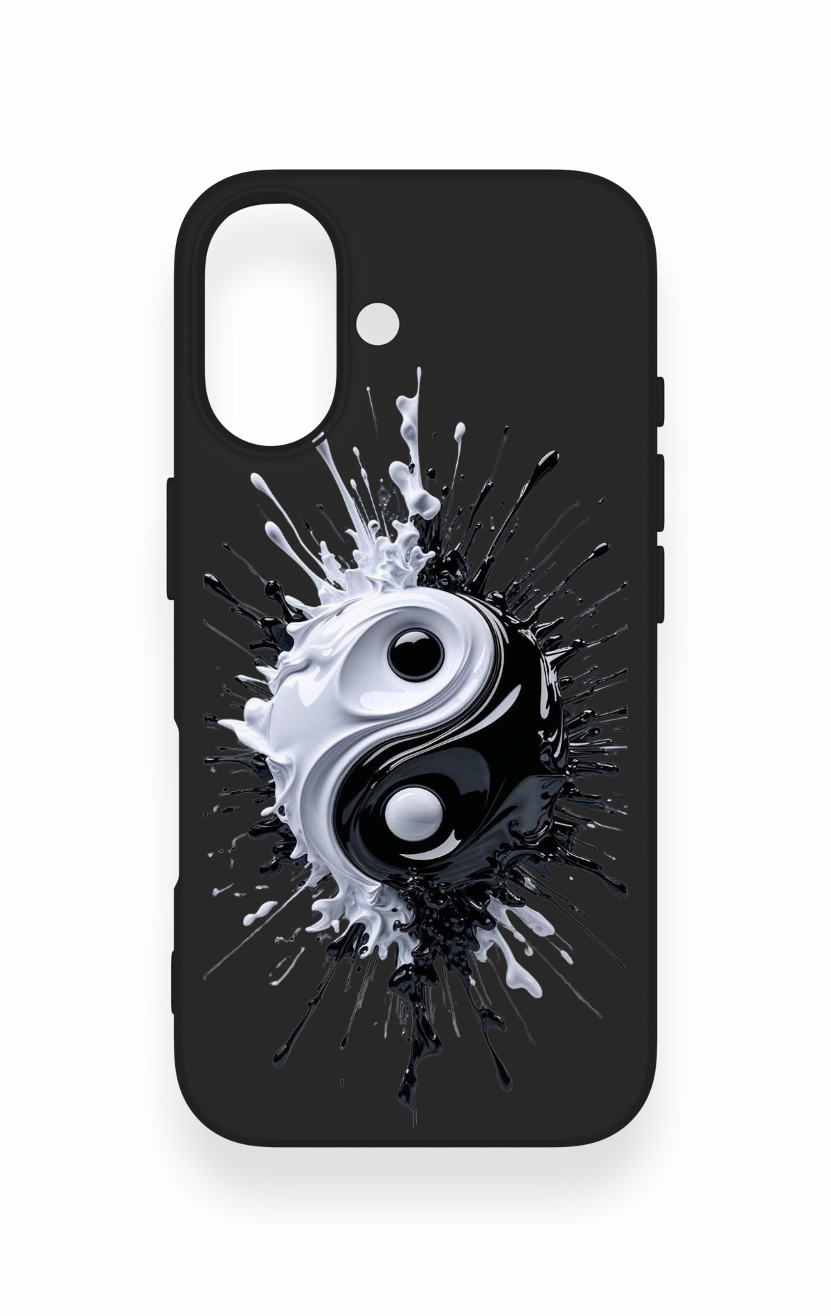 iPhone 16 Uyumlu İyi ve Kötü Desenli Silikon Kılıf