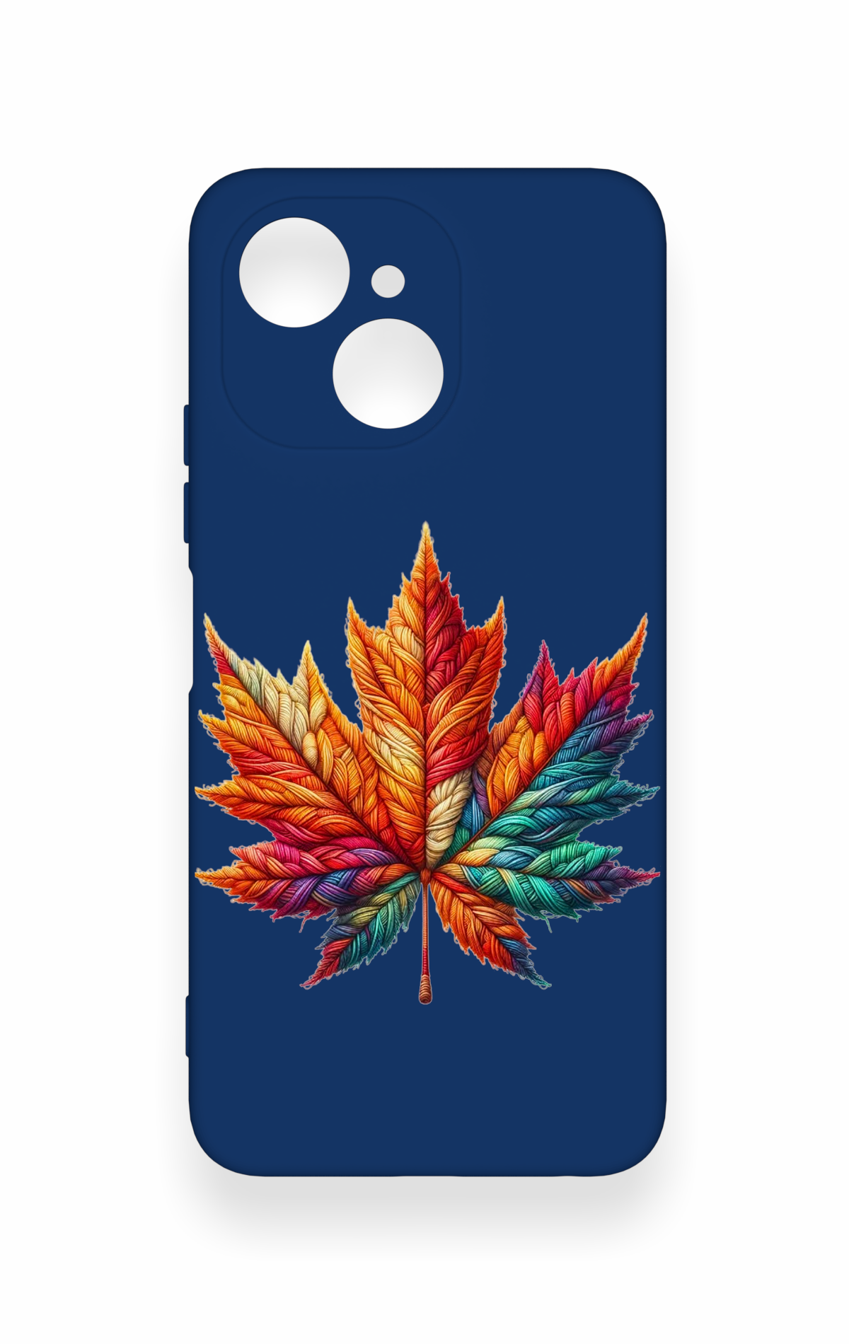 Tecno Spark 40C Uyumlu Renkli Yaprak Desenli Silikon Kılıf