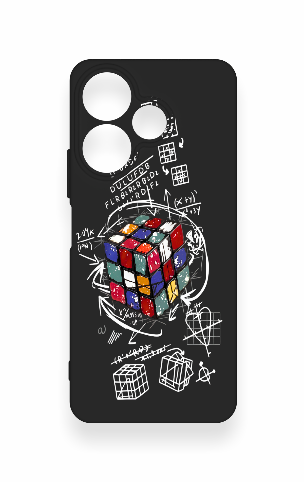 Redmi 13 4G Uyumlu Rubik Küb Desenli Silikon Kılıf