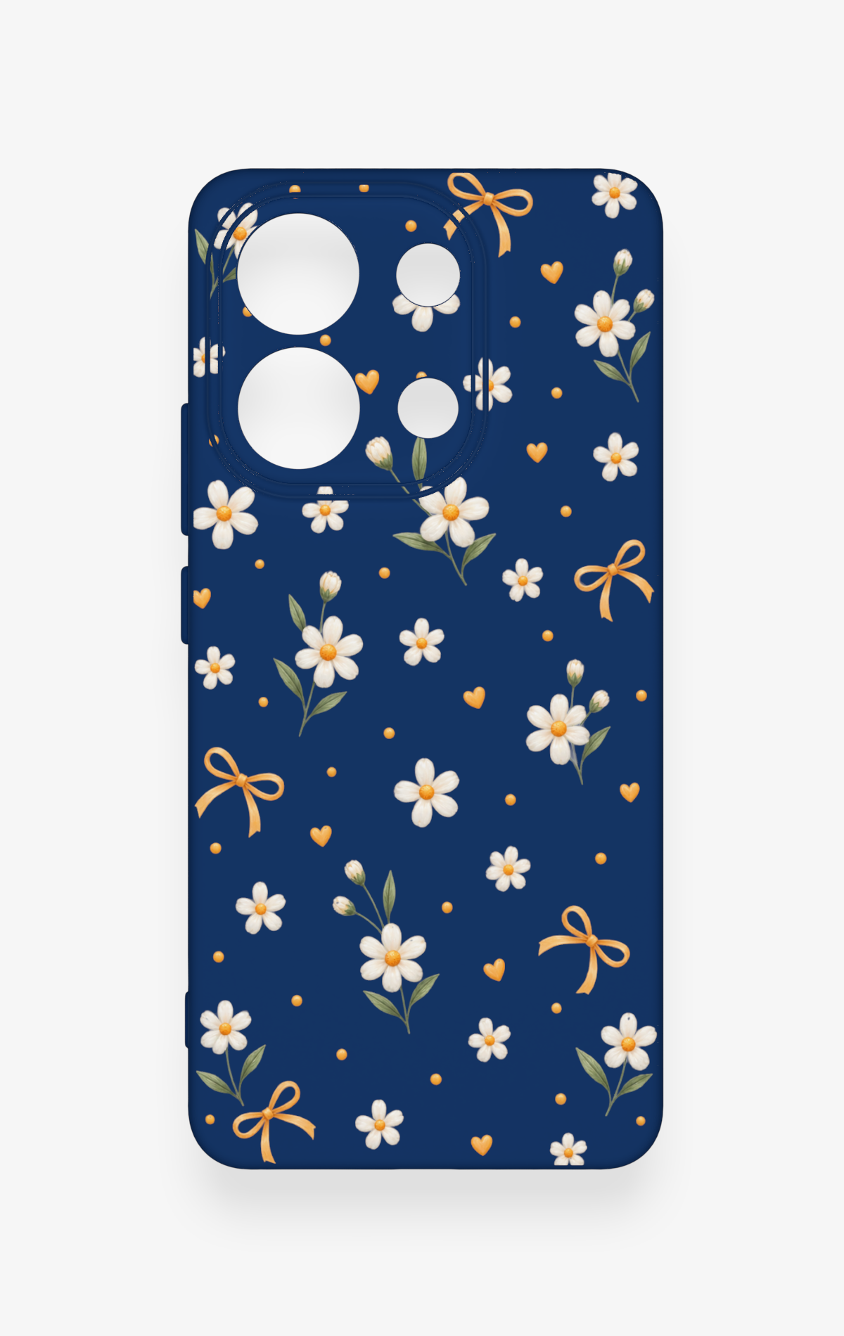 Redmi Note 13 4G Uyumlu Papatya Fiyonk Desenli Silikon Kılıf